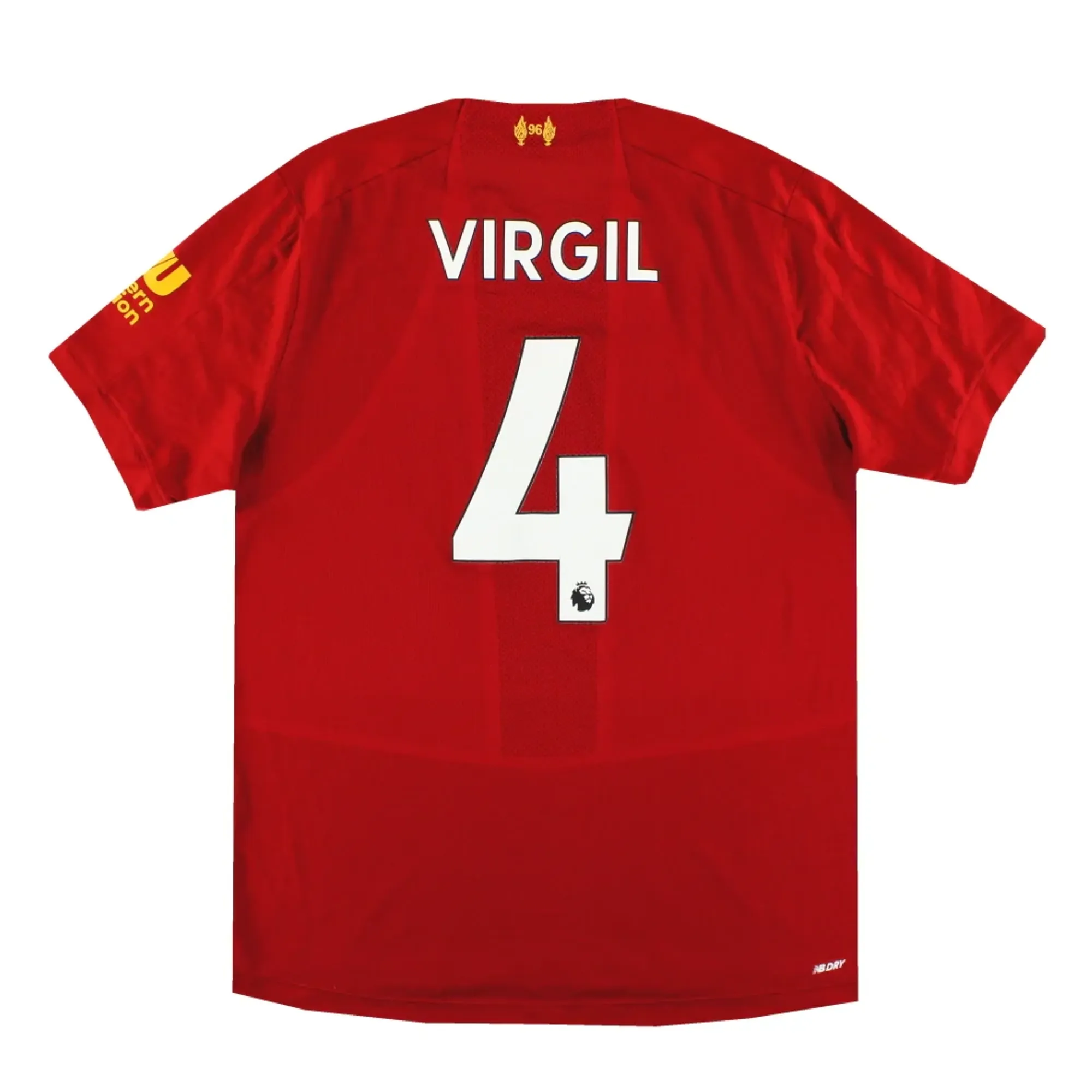 2019-20 Liverpool New Balance Home Shirt Virgil #4 L - Liverpool / Excellent 