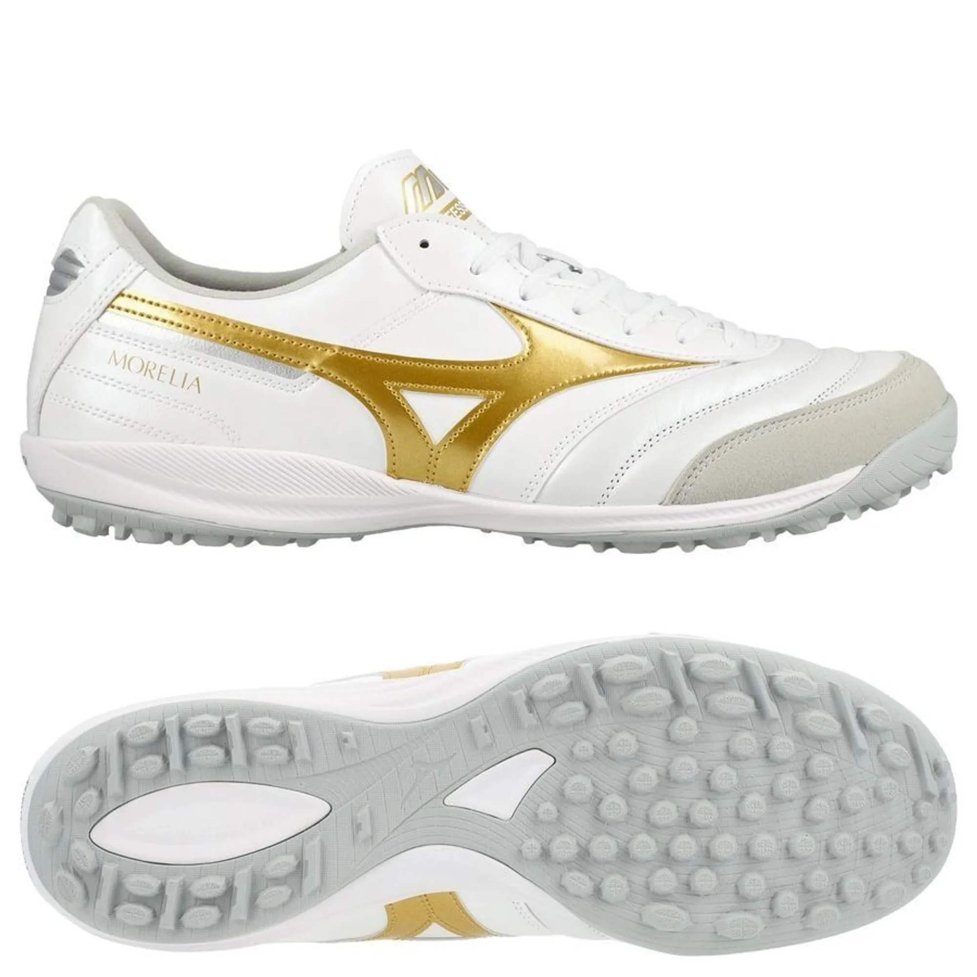 Mizuno Morelia Sala Elite Tf Bright Gold - White/Gold/Silver - ['White']