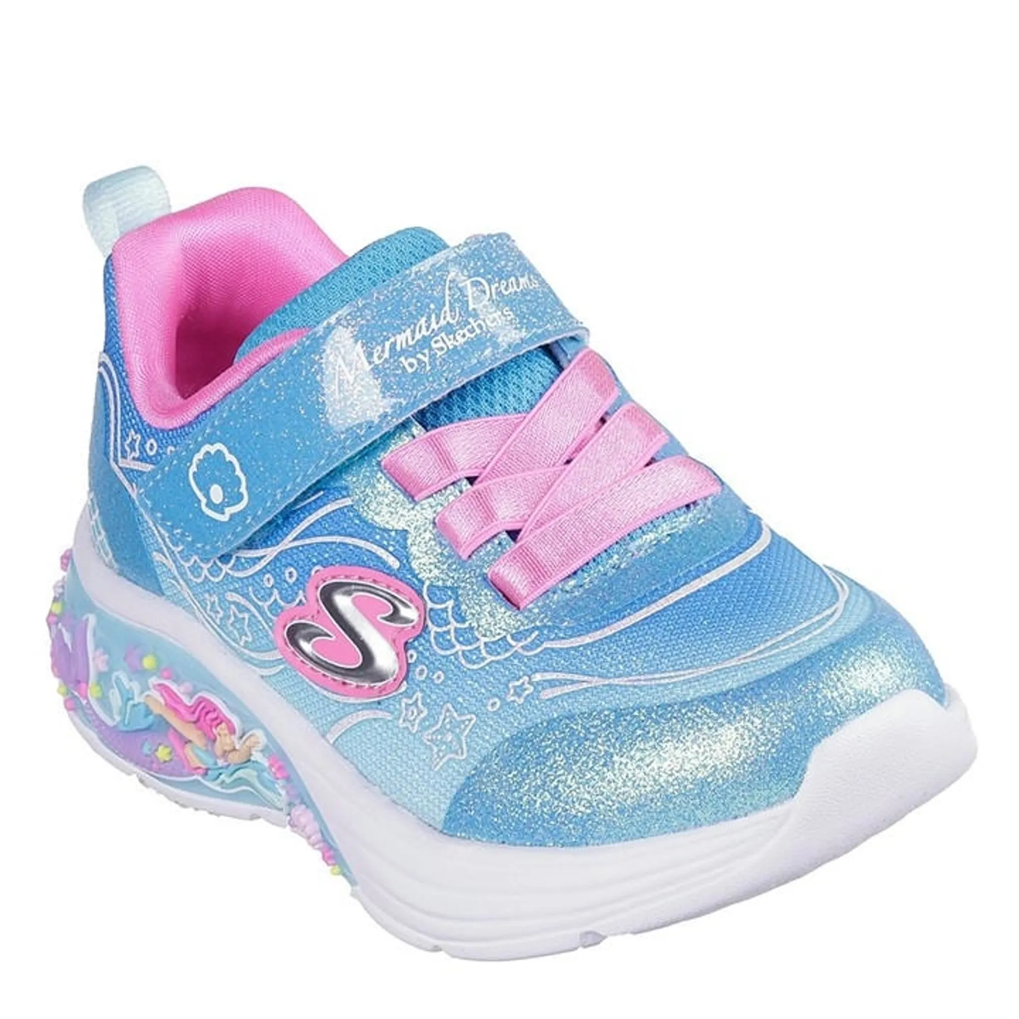 Skechers S-lights Lil Mermaid Baby Shoes - Pink