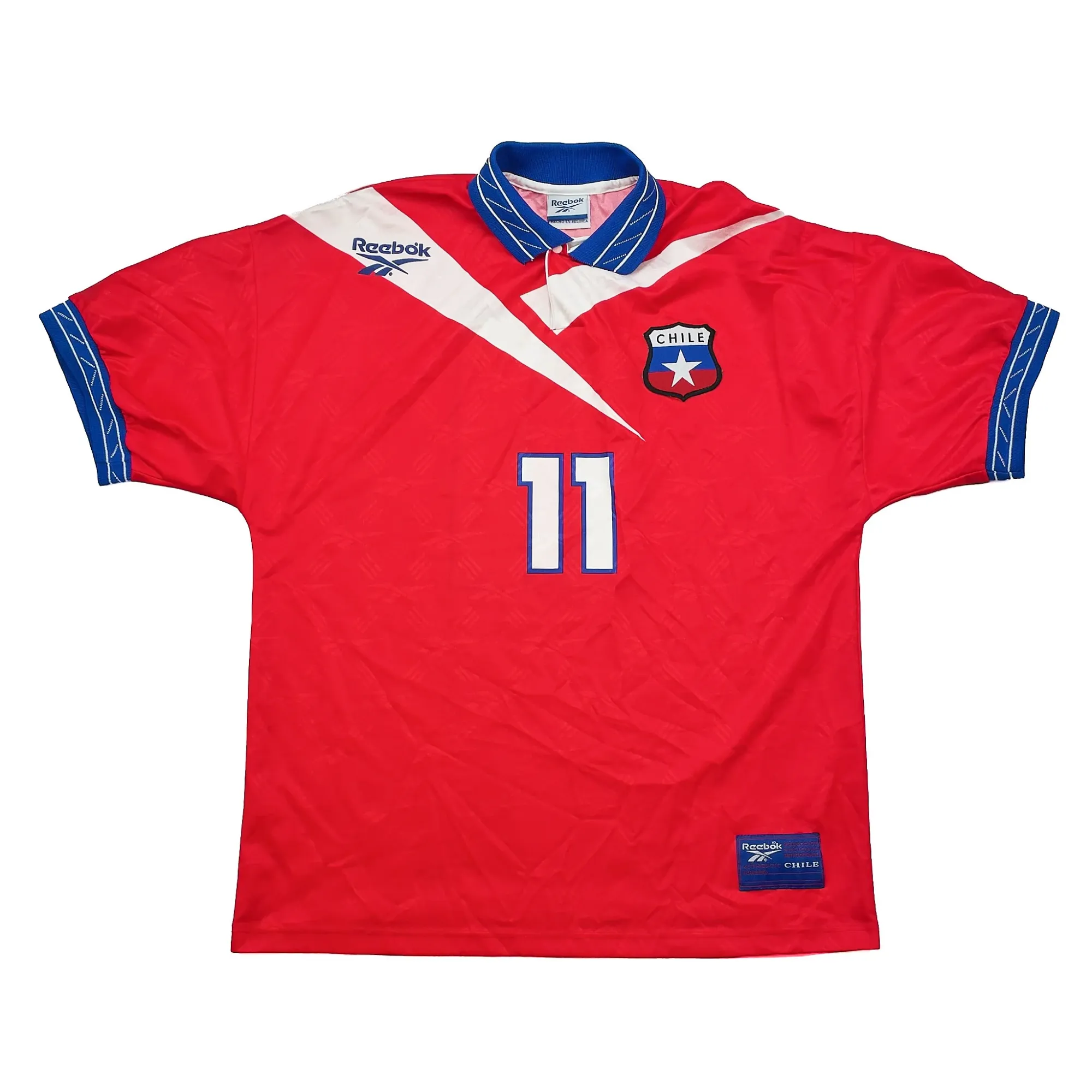 1997/99 Chile #11 *Signed* Home Shirt (L) Reebok | Cult Kits