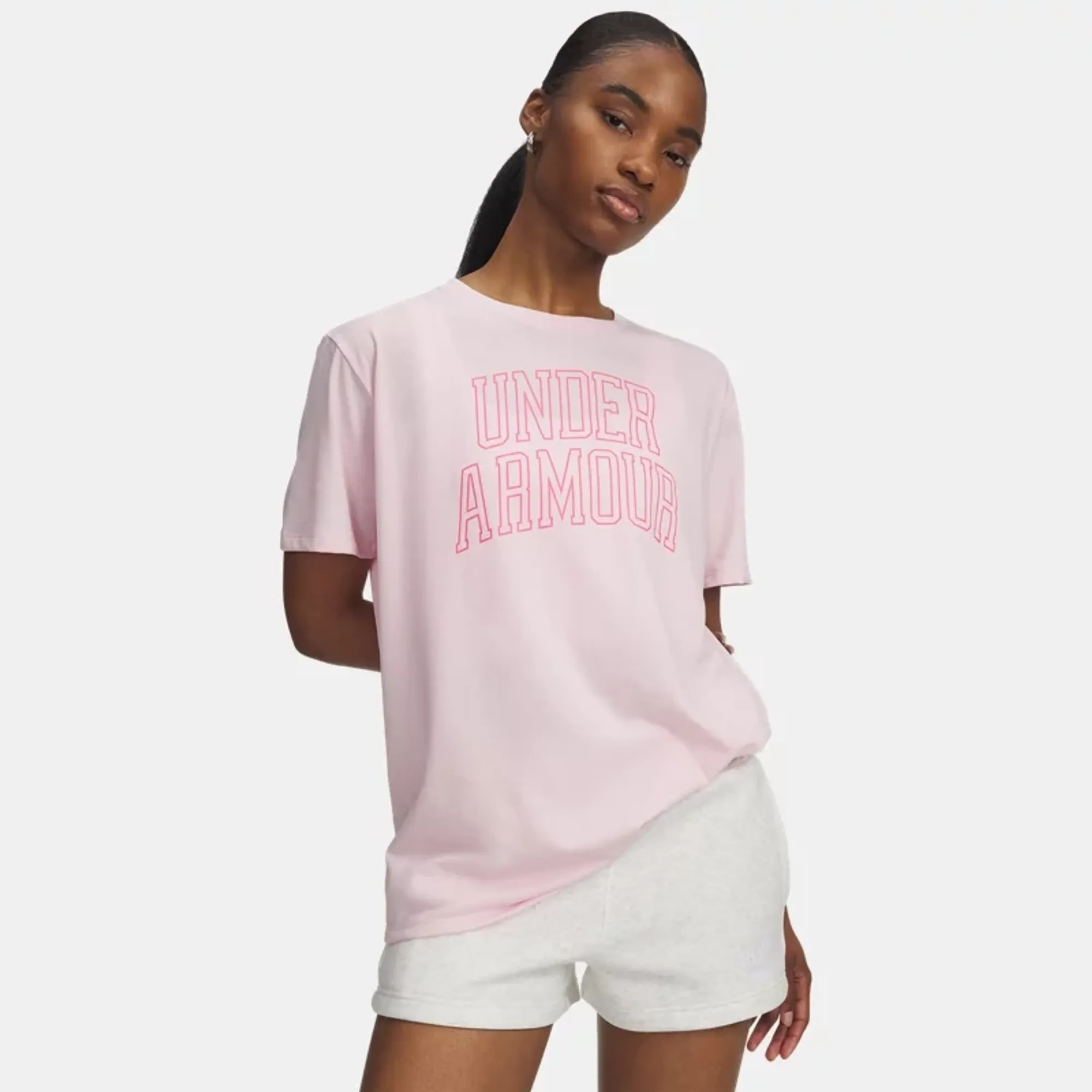 Under Armour  Rival Campus Women's Oversized T-Shirt Prime Pink / Super Pink L