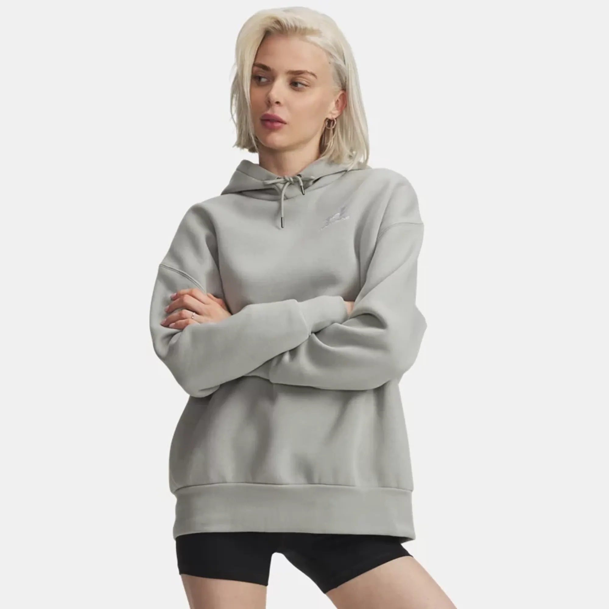 Under Armour  Icon Fleece Women's Oversized Hoodie Titanium / White L
