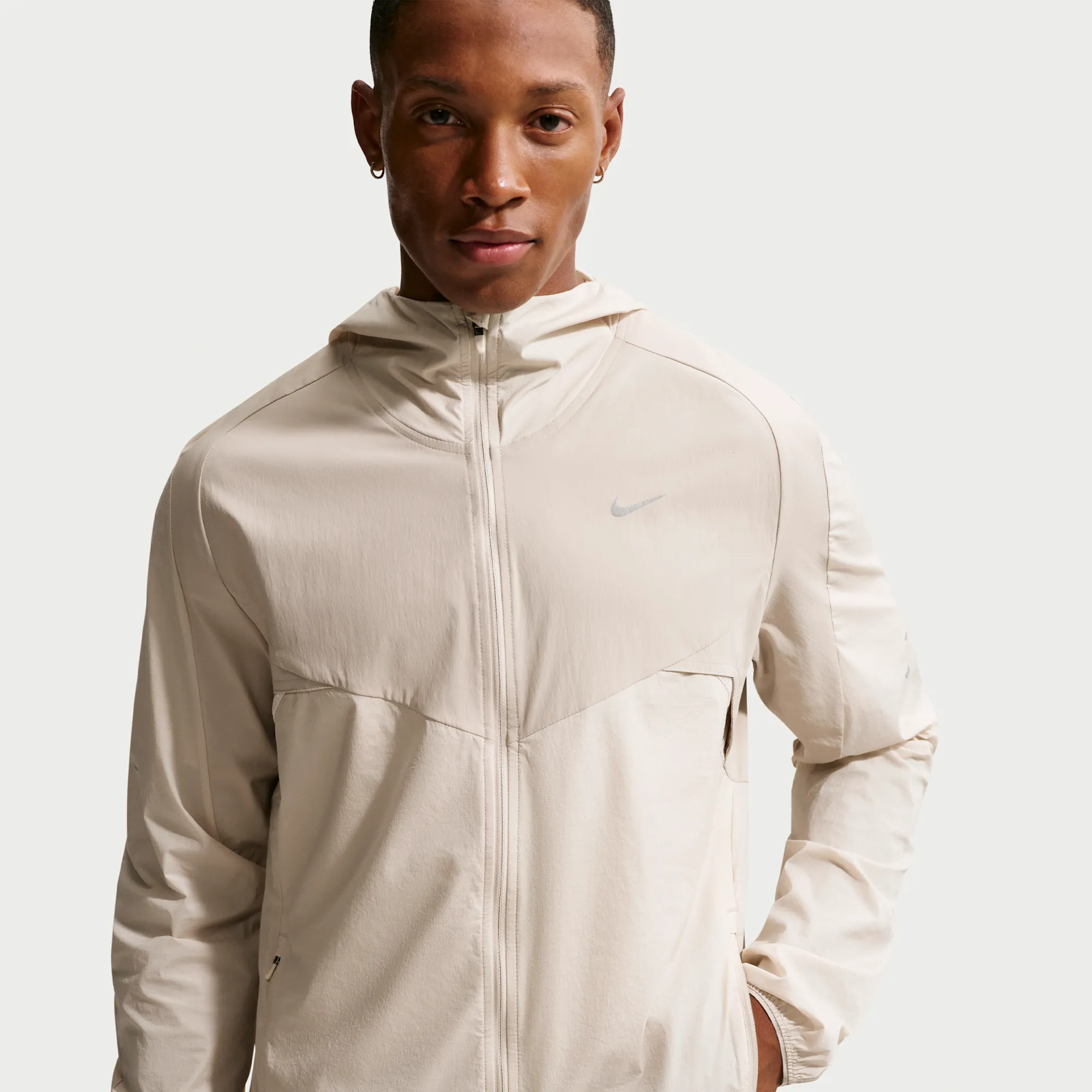 Nike Stride Men's Repel Running Jacket - Brown - Nylon/Elastane