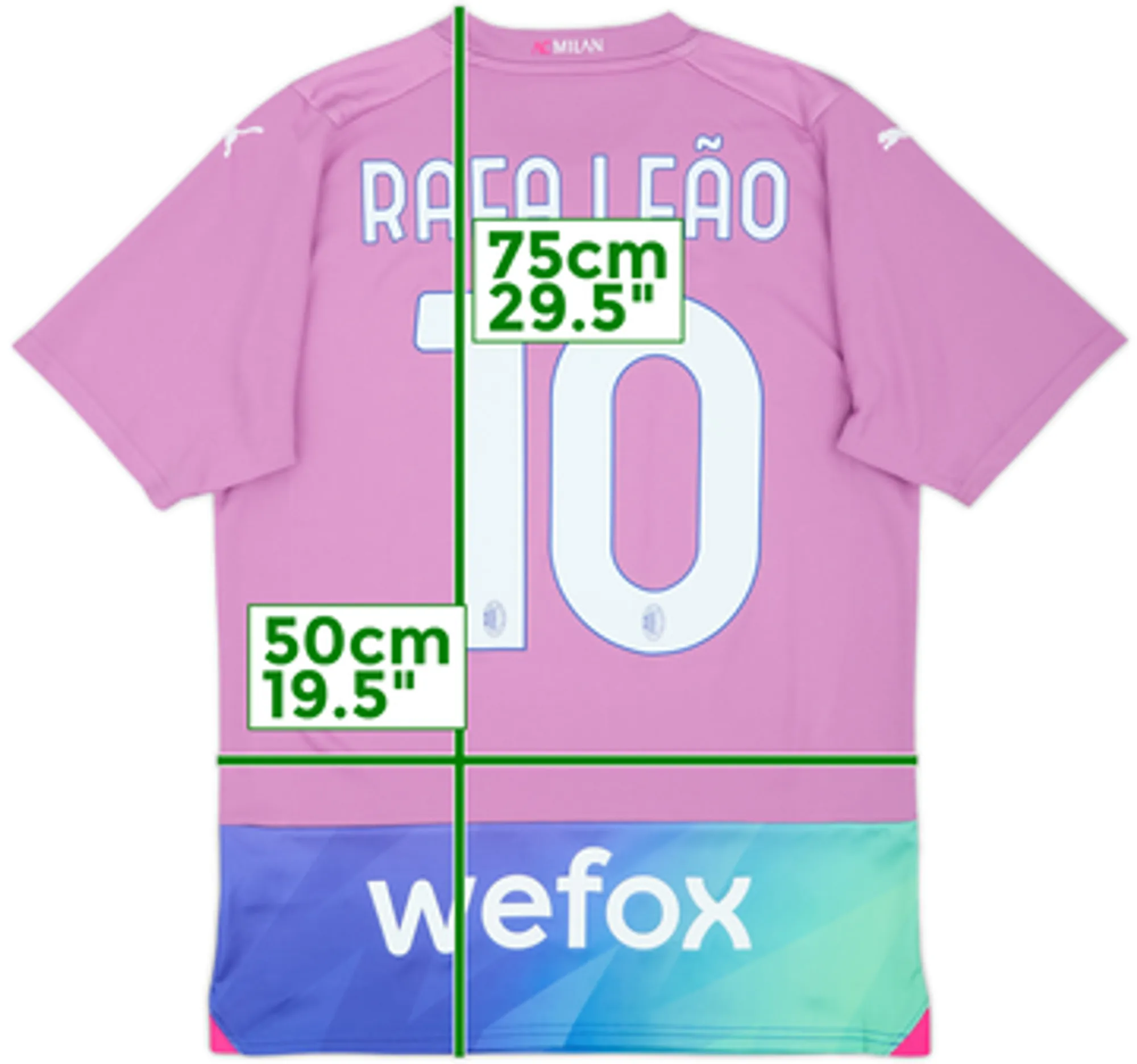 2023-24 AC Milan Third Shirt Rafa Leao #10 - 8/10 - (M)