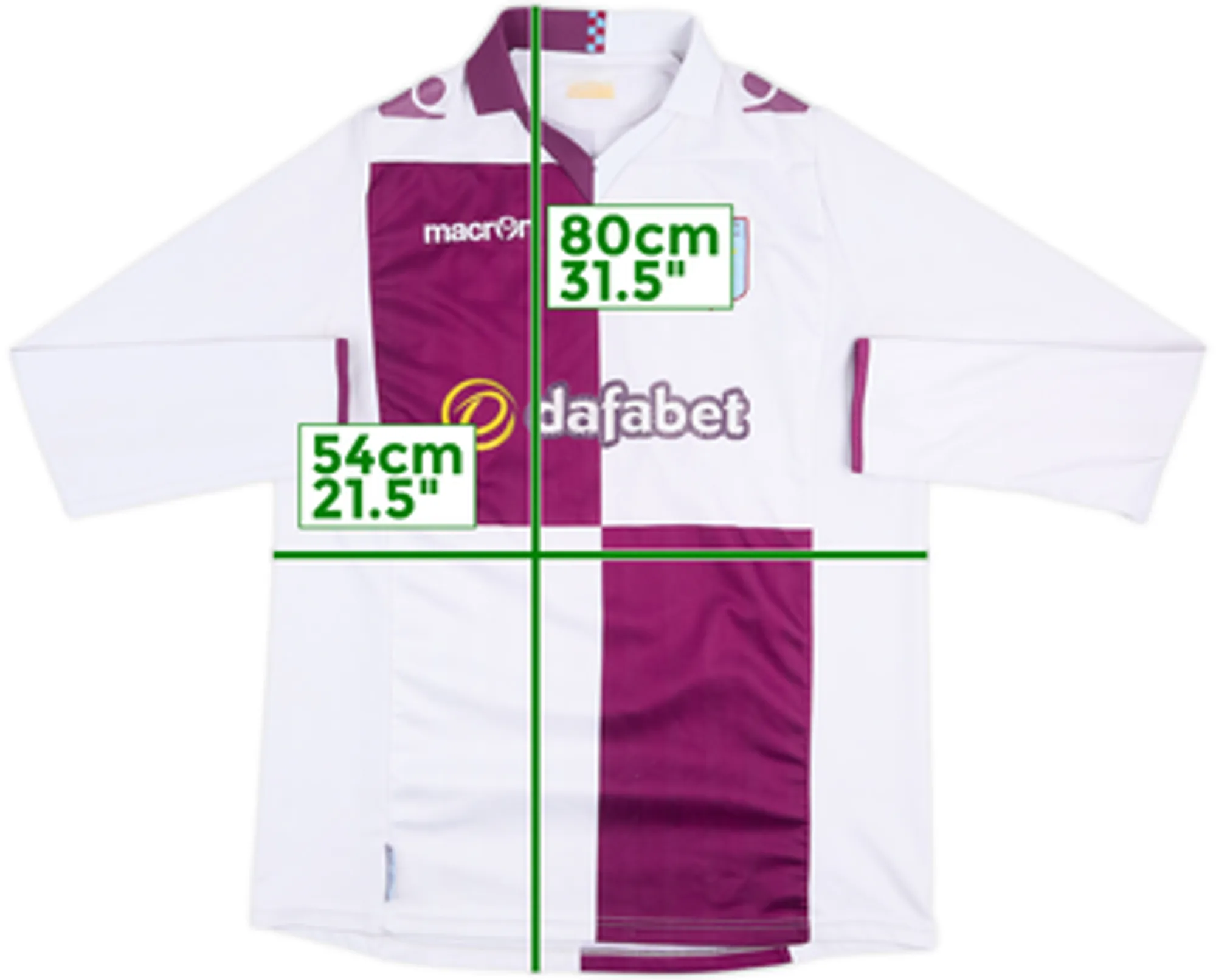2013-14 Aston Villa Away L/S Shirt - 5/10 - (XL)