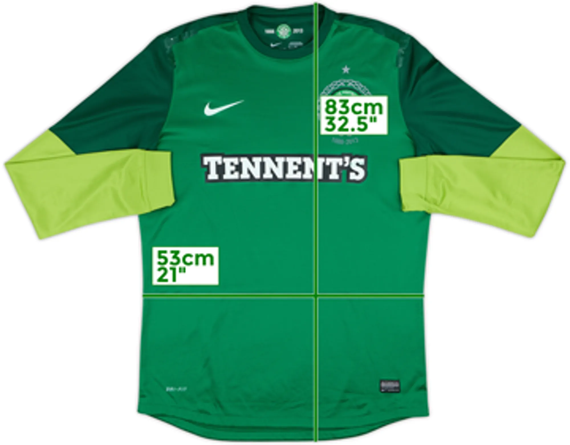 2012-13 Celtic Player Issue '125th Anniversary' GK Shirt - 6/10 - (XL)