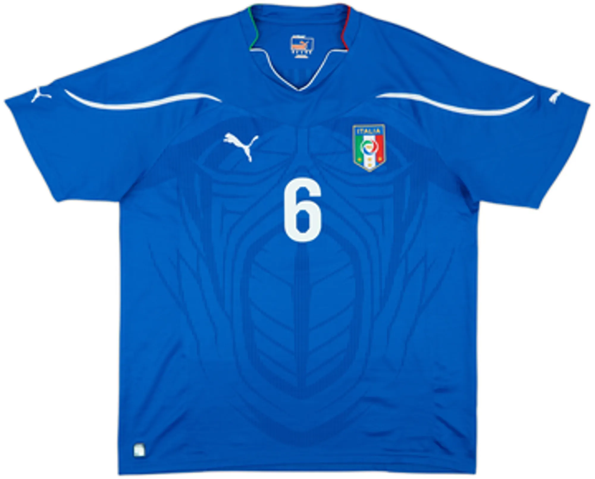 2010-12 Italy Home Shirt De Rossi #6 - 10/10 - (XL)
