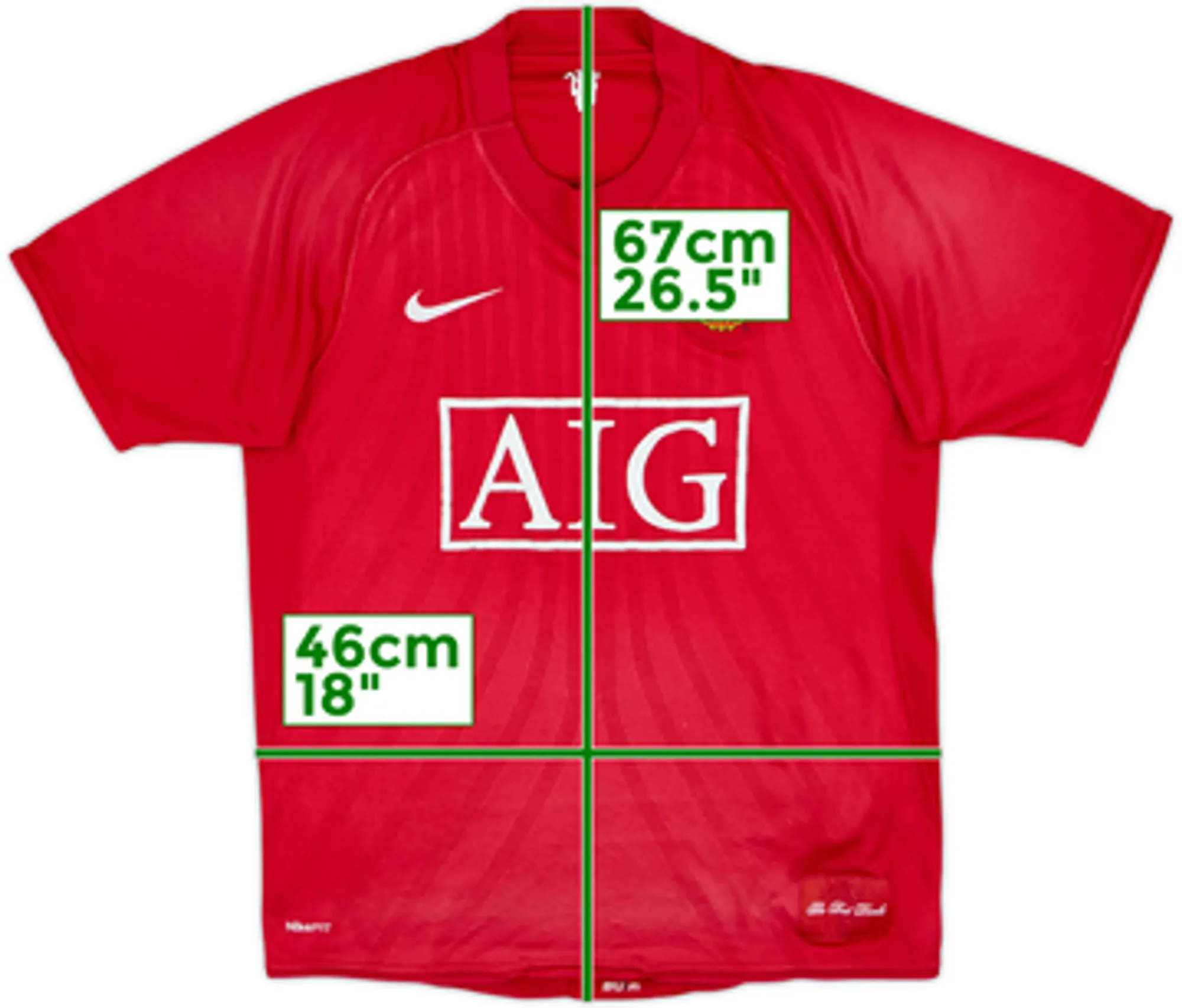 2007-09 Manchester United Home Shirt - 3/10 - (L)