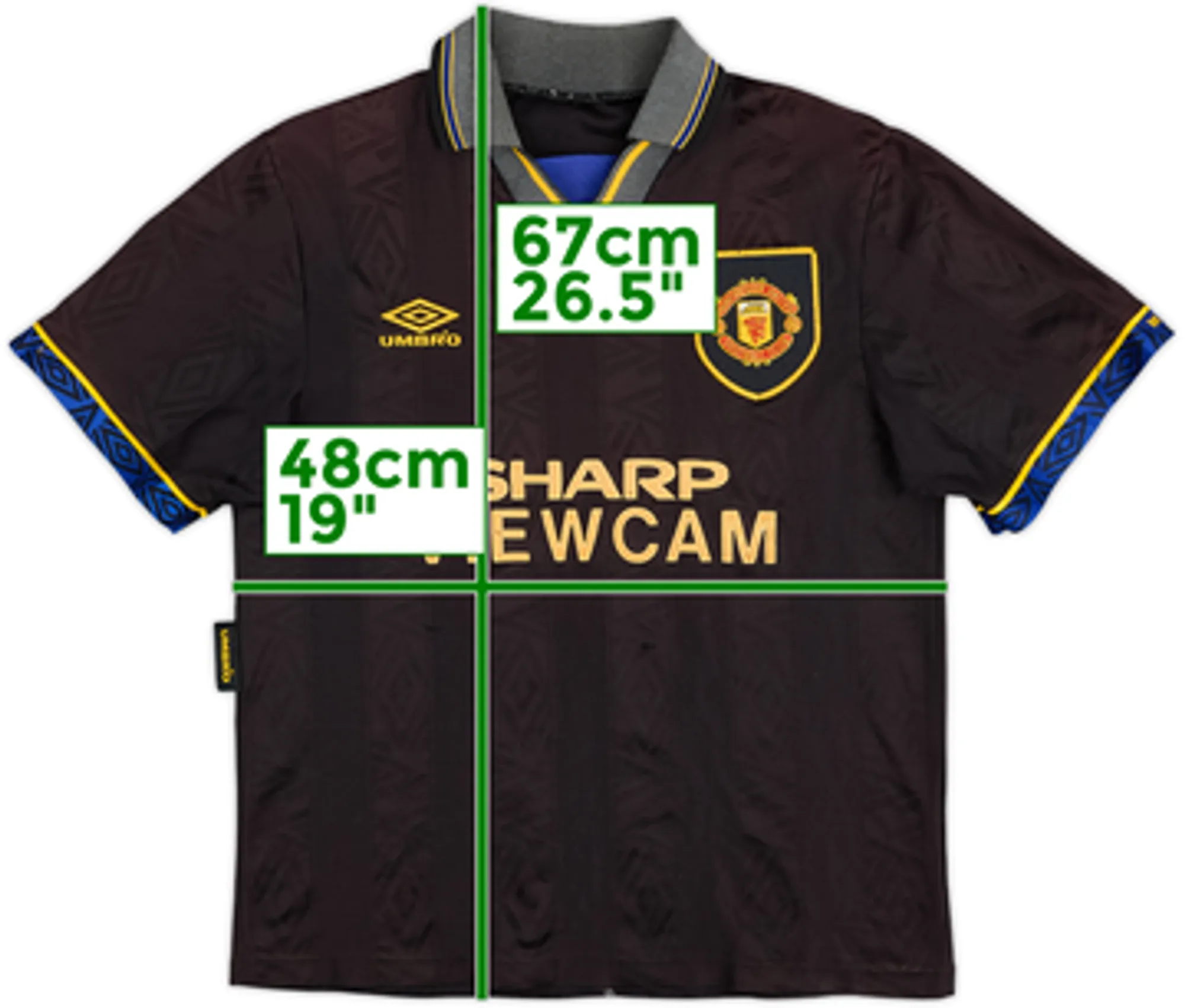 1993-95 Manchester United Away Shirt - 5/10 - (S)