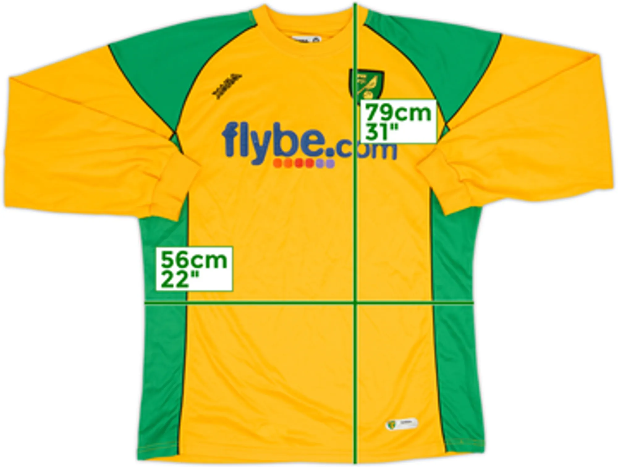 2006-08 Norwich Home L/S Shirt - 8/10 - (L)