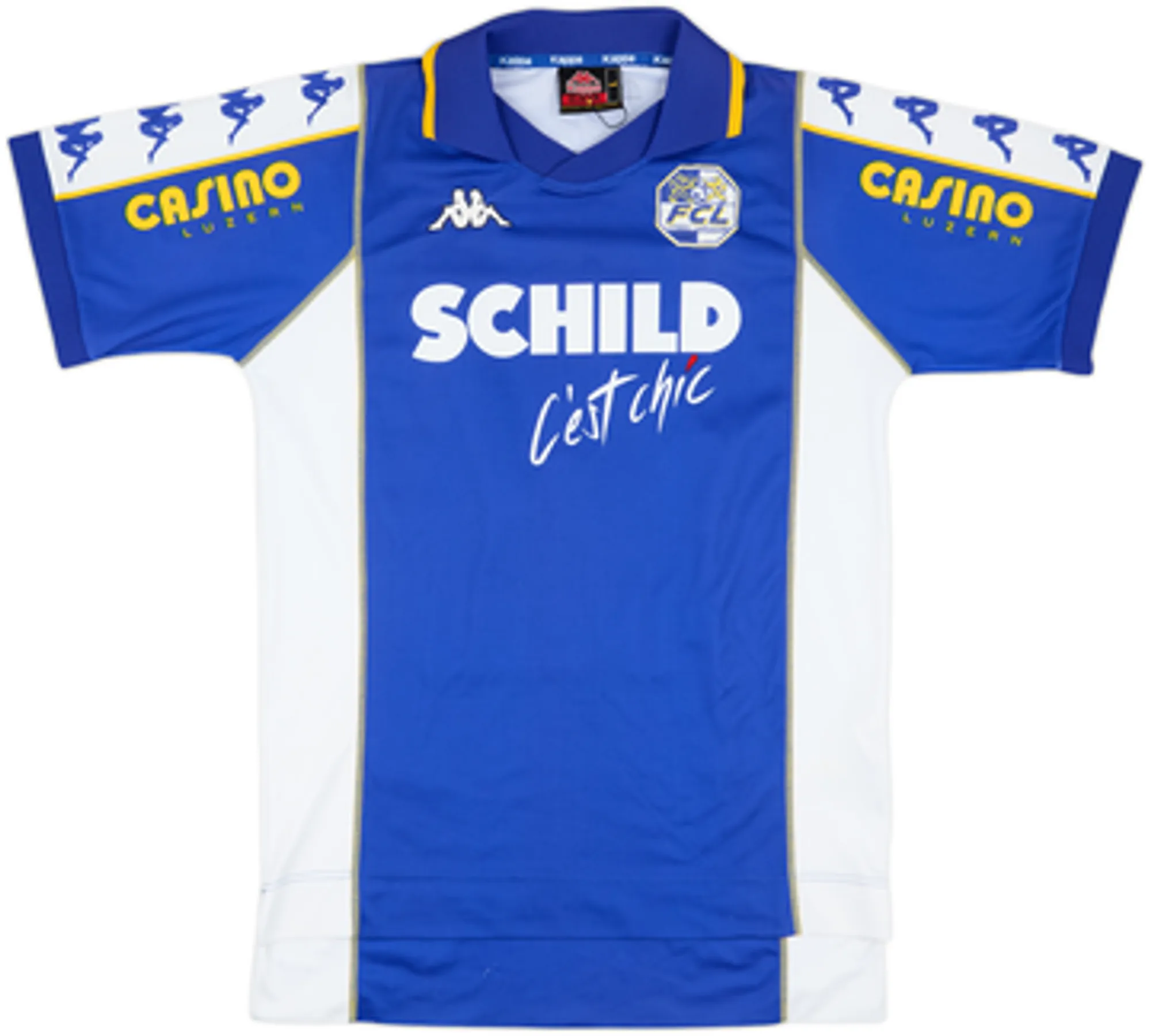 2001-02 FC Luzern Player Issue Home Shirt Pinelli #27 - 7/10 - (L)