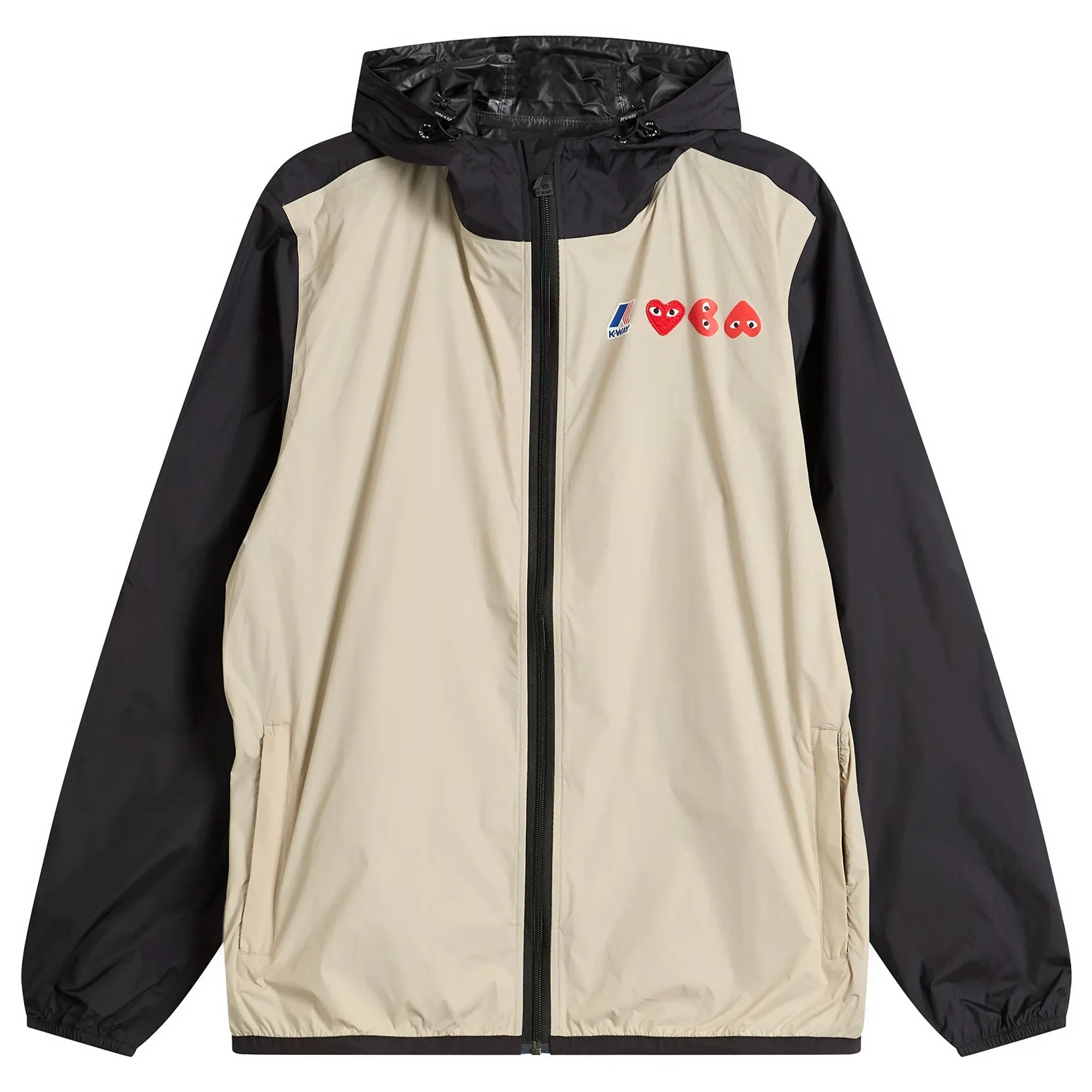 Comme des Garçons Play K-way Unisex Jacket Beige/Black