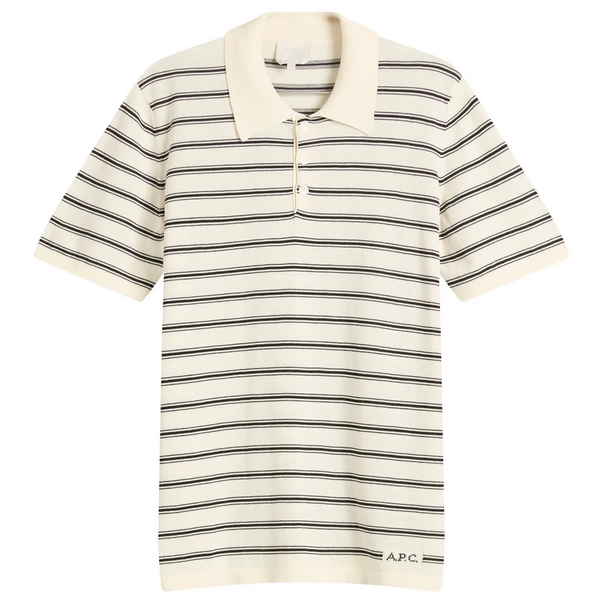 A.P.C. Men's Polo Shirt Ecru/Black