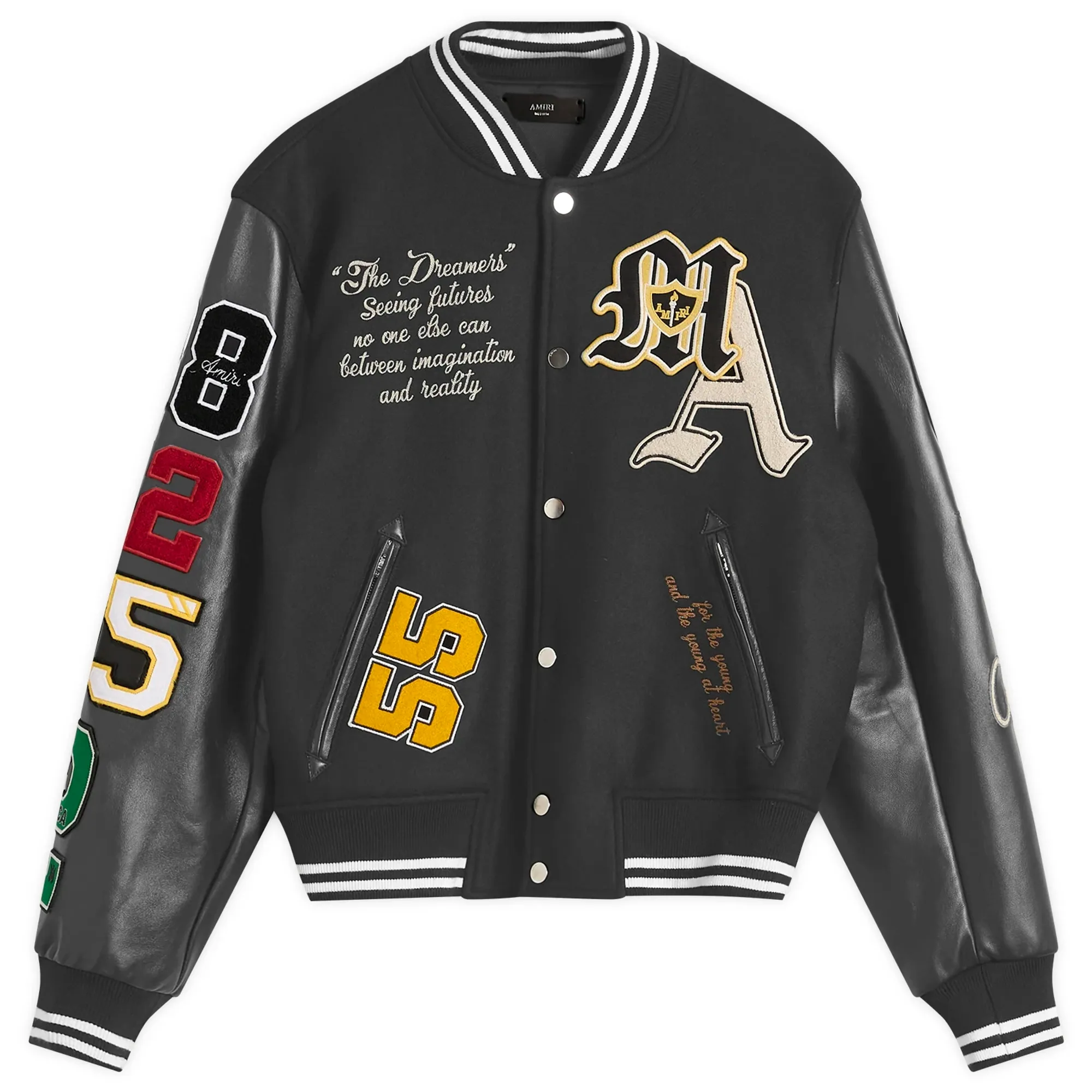 AMIRI Men's Varsity Patch Jacket Black