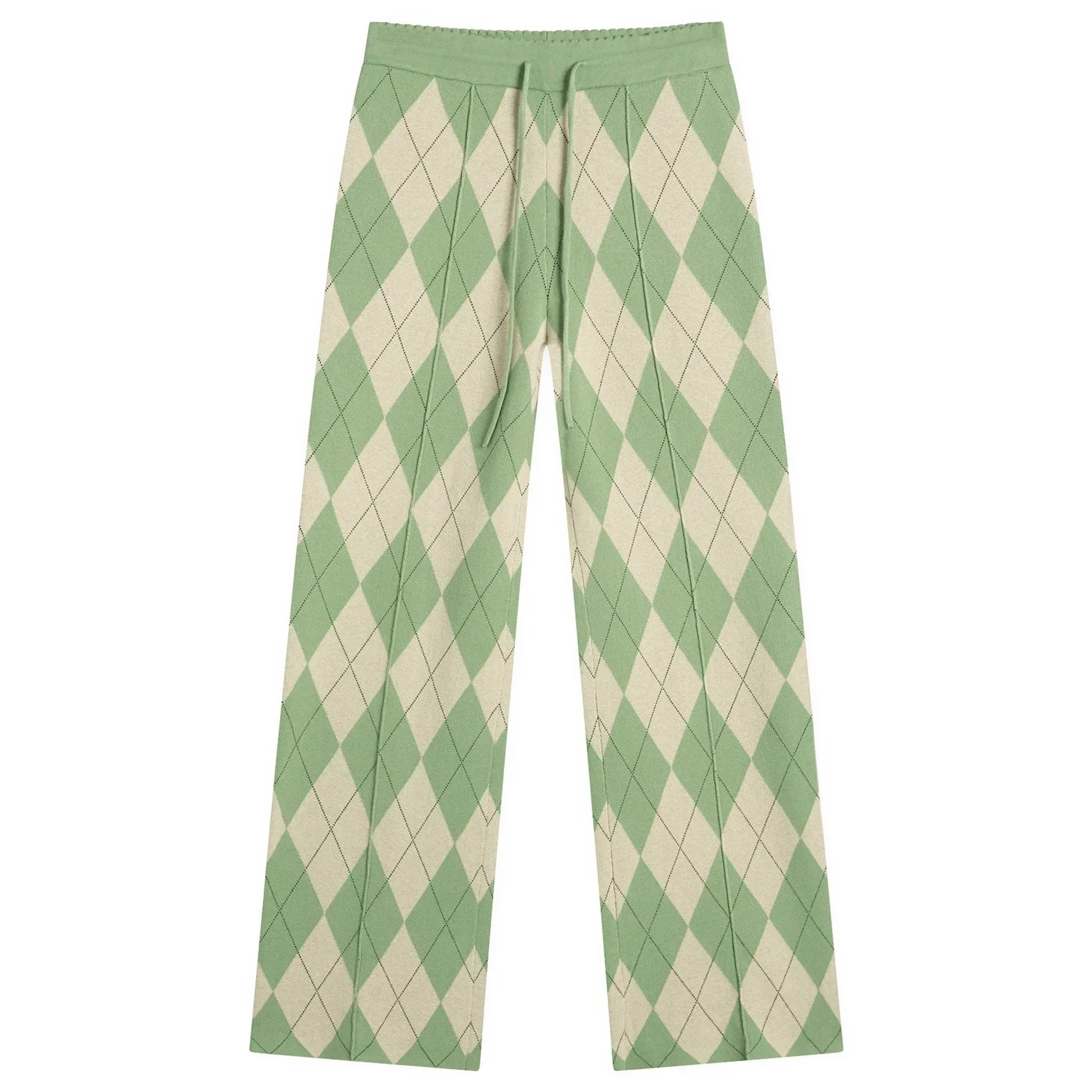 House Of Sunny Women's Argyle Lounge Pant Matcha