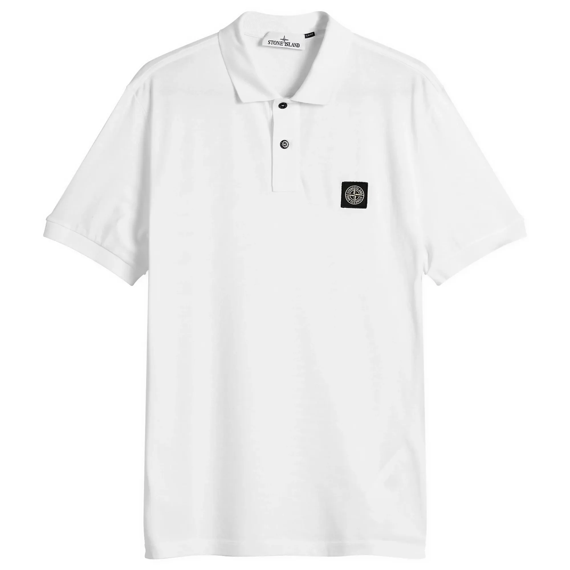 Stone Island Men's Patch Logo Polo White