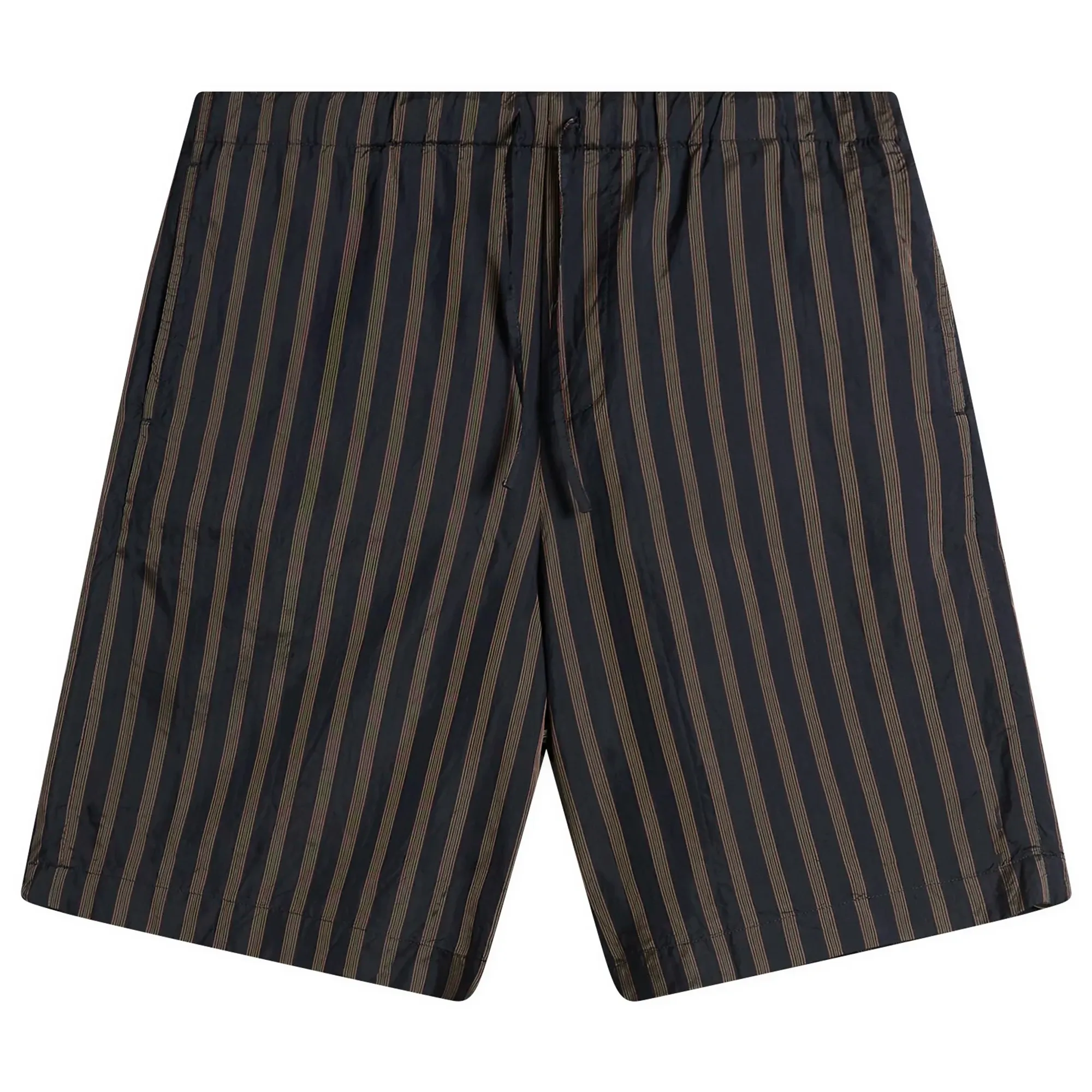 Dries Van Noten Men's Stripe Cupro Shorts Navy