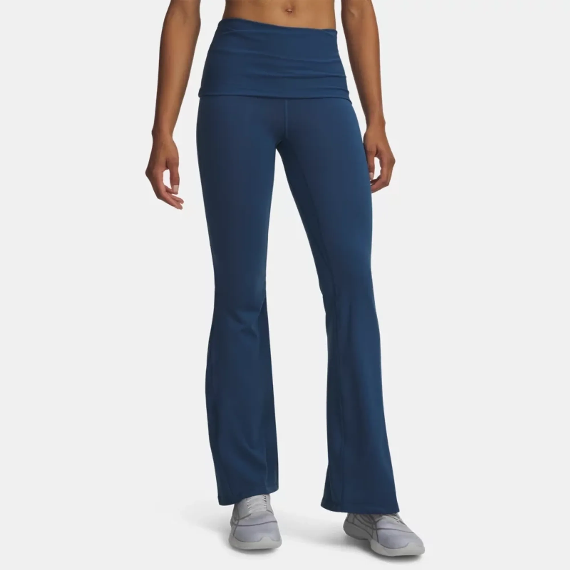 Under Armour  Meridian Foldover Rib Women's Flare Leggings Wham Blue / Wham Blue L