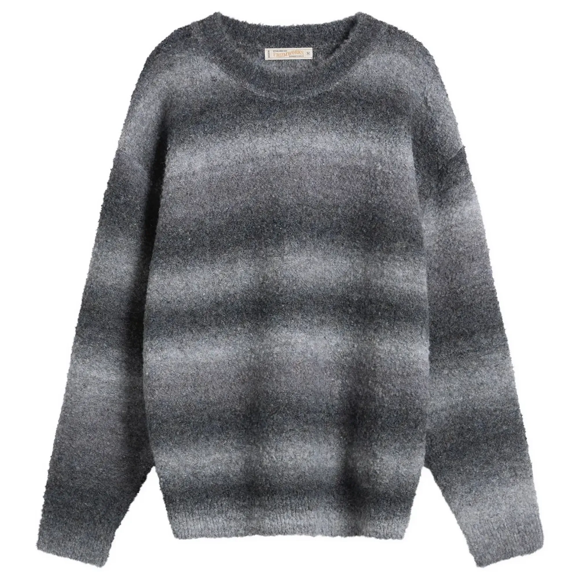 FrizmWORKS Men's Gradation Boucle Knit Gray