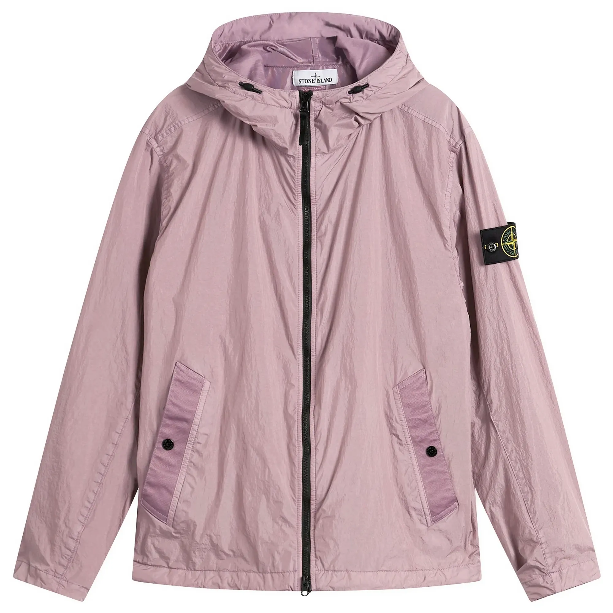 Stone Island Men's Crinkle Reps Hooded Jacket Purple Grey