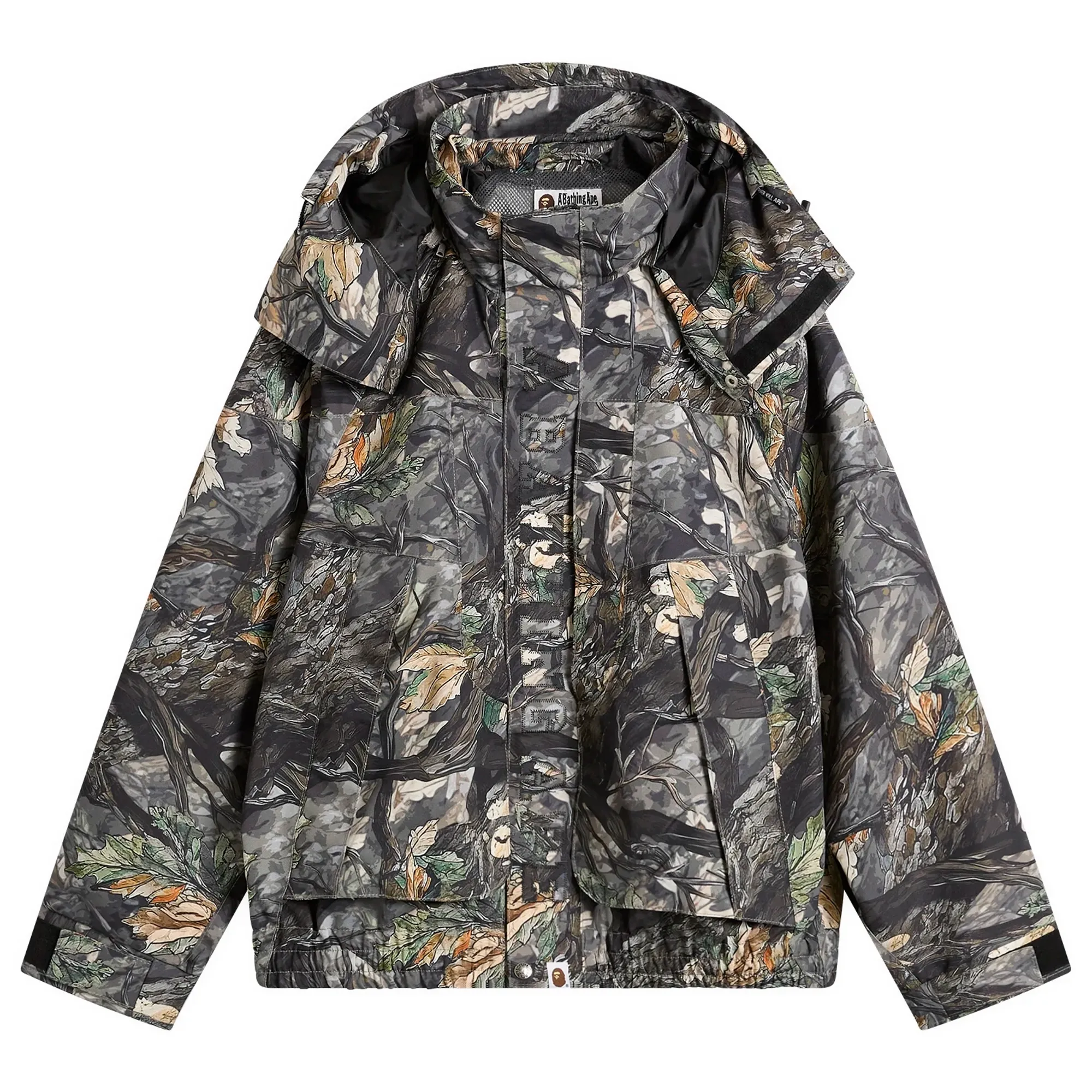 A Bathing Ape Men's Tree Edge Camo Snowboard Jacket Brown