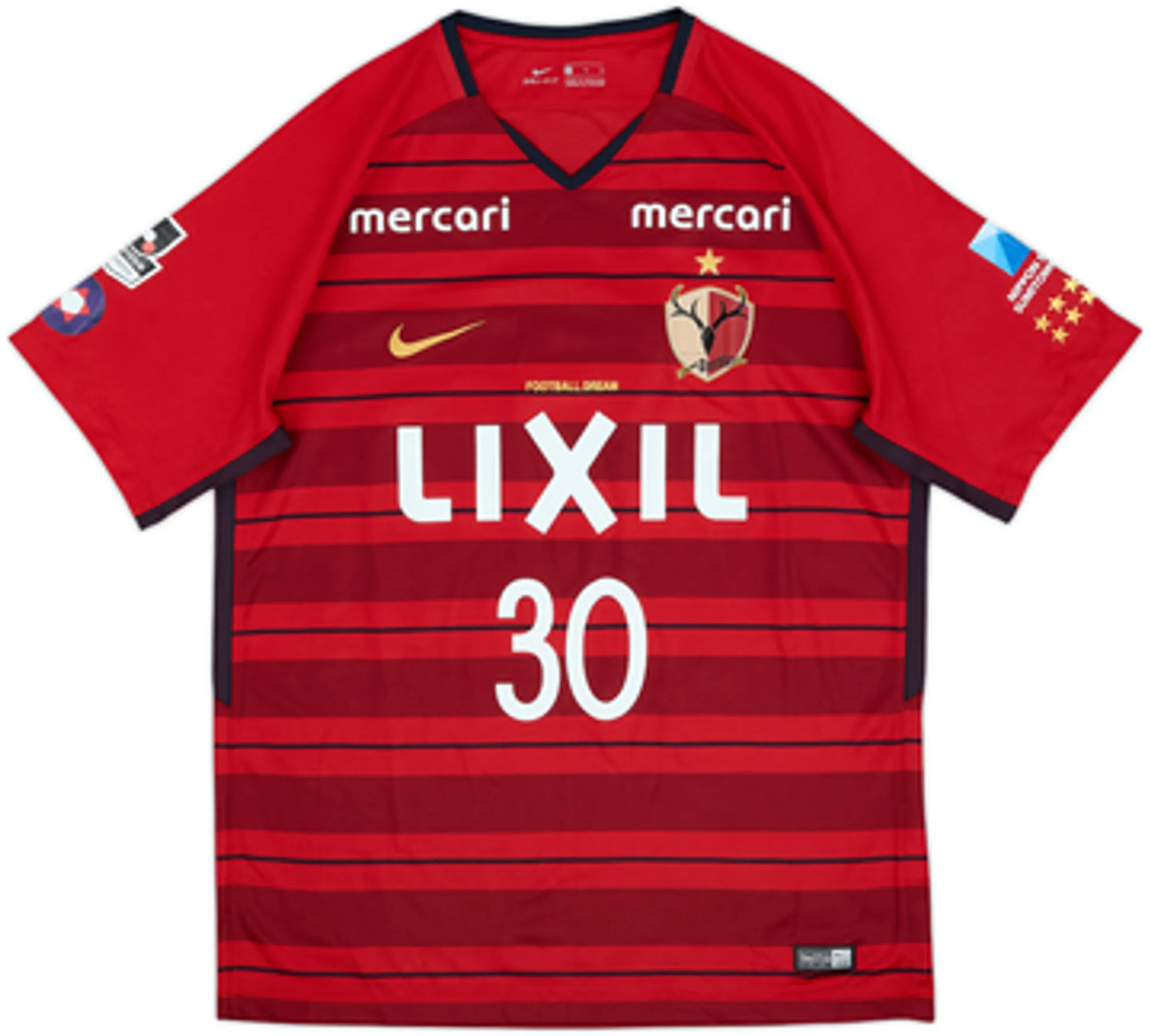 2018 Kashima Antlers Home Shirt Abe #30 - 8/10 - (L)