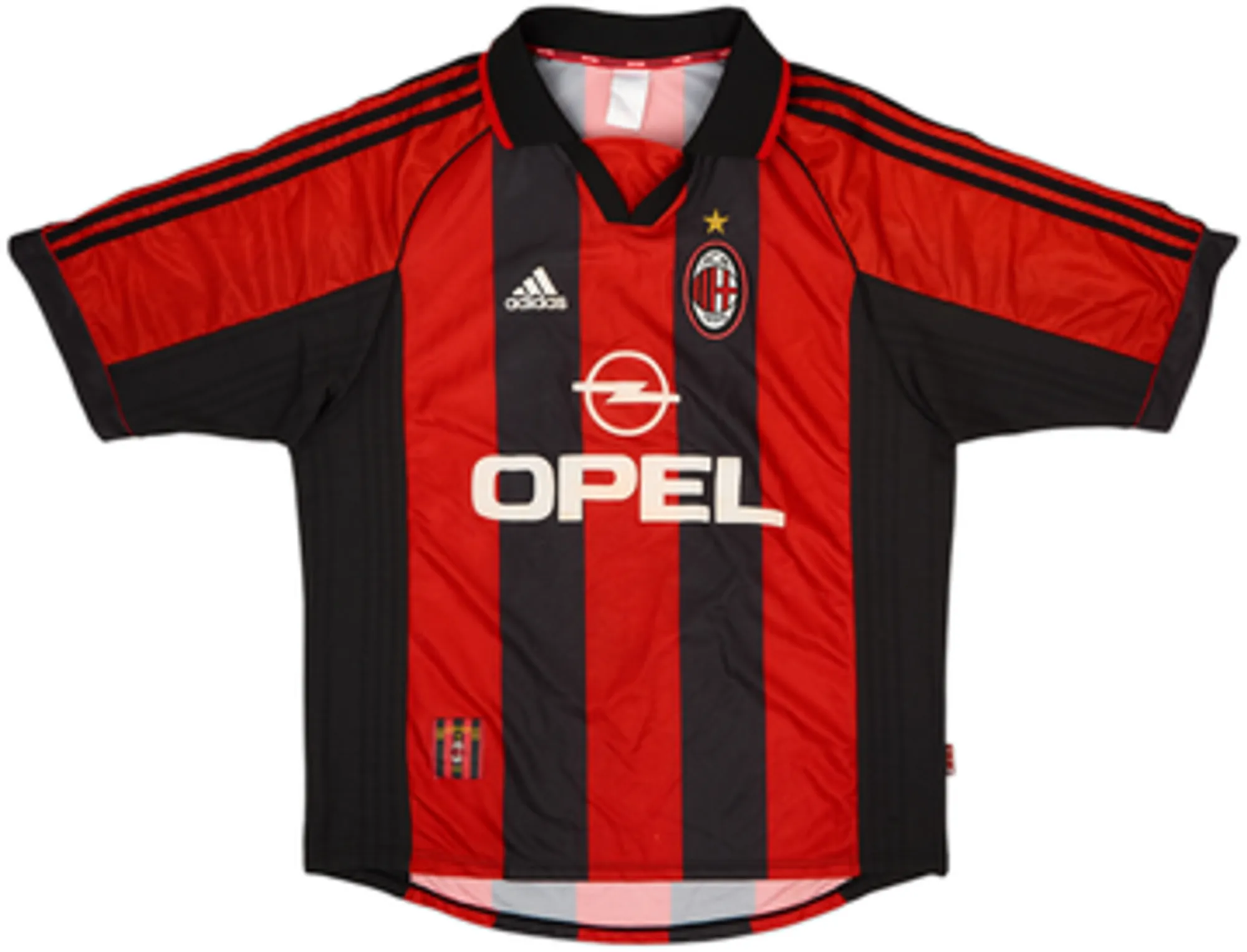 1998-00 AC Milan Home Shirt Weah #9 - 8/10 - (L)