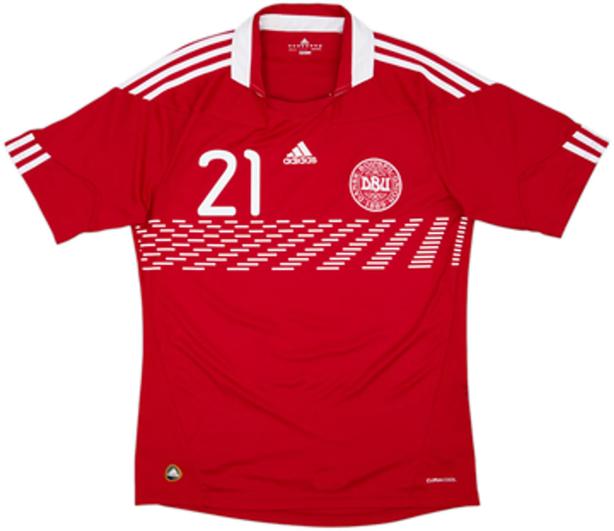 2010-11 Denmark Home Shirt Eriksen #21 - 5/10 - (M)