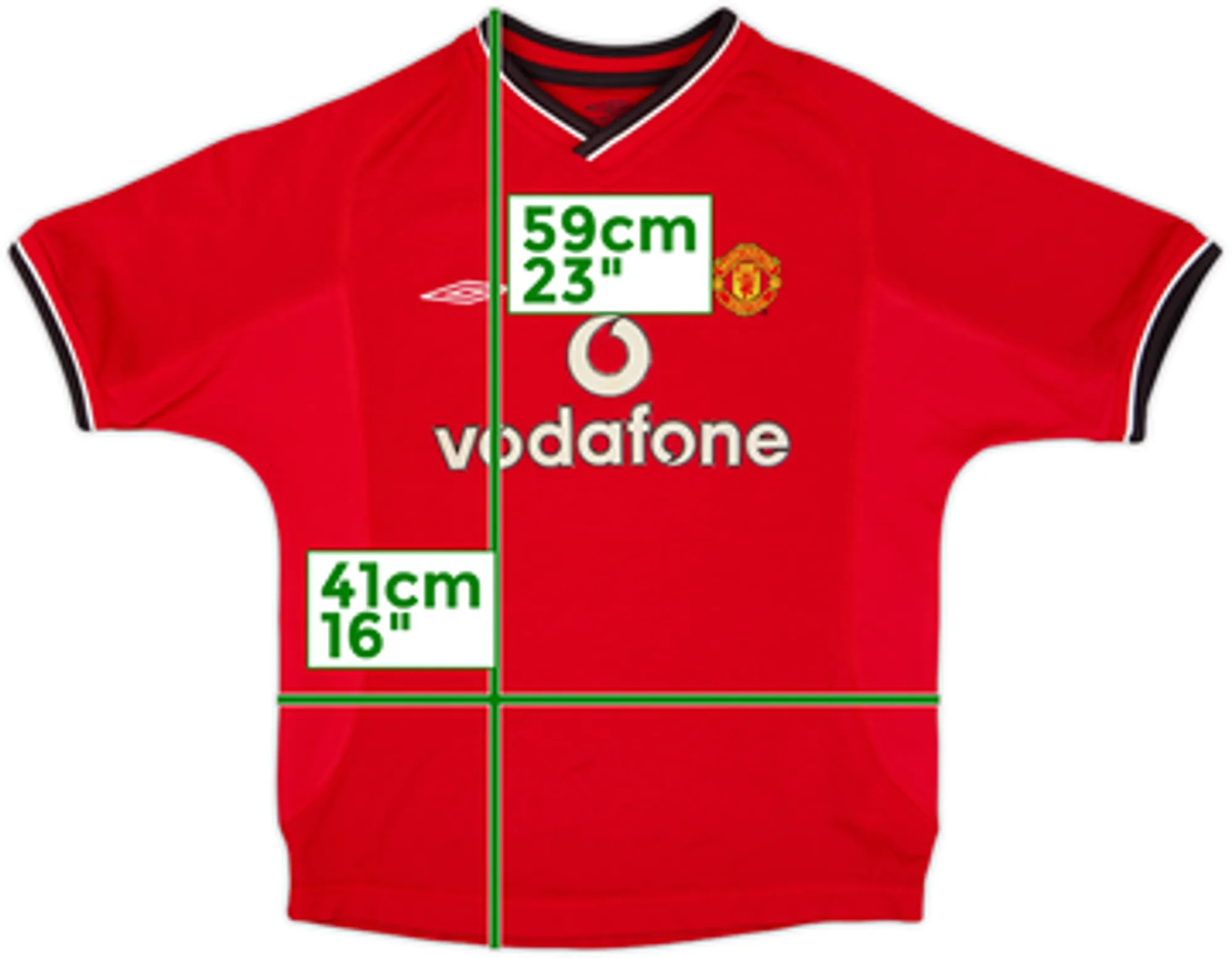2000-02 Manchester United Home Shirt - 6/10 - (7-8Y)