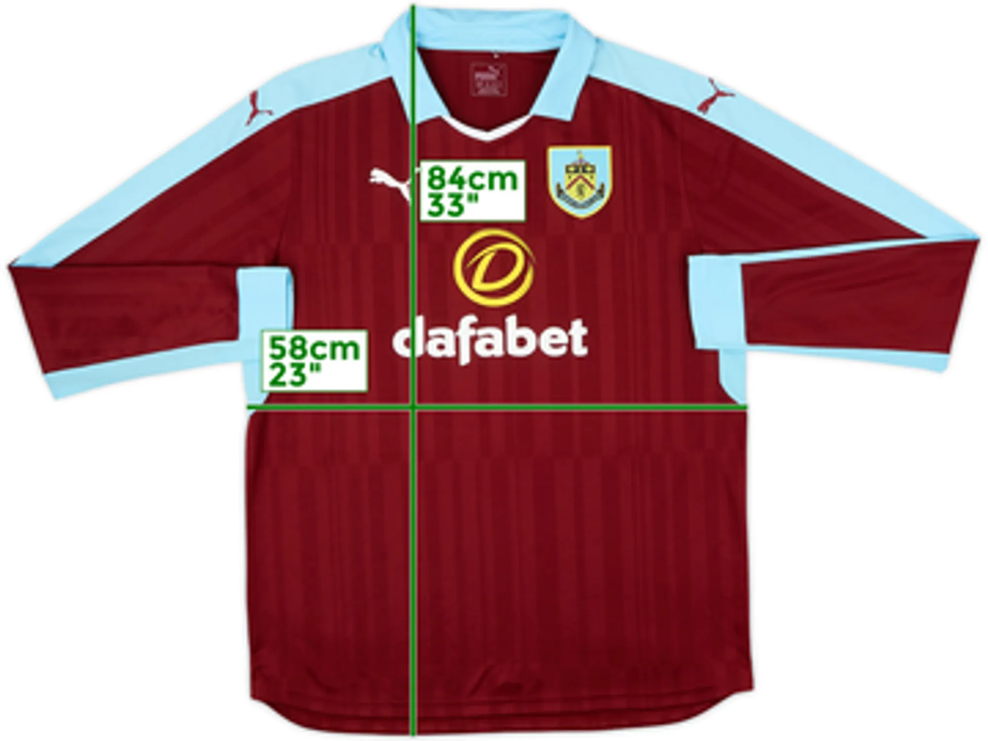 2016-17 Burnley Home L/S Shirt - 10/10 - (XL)