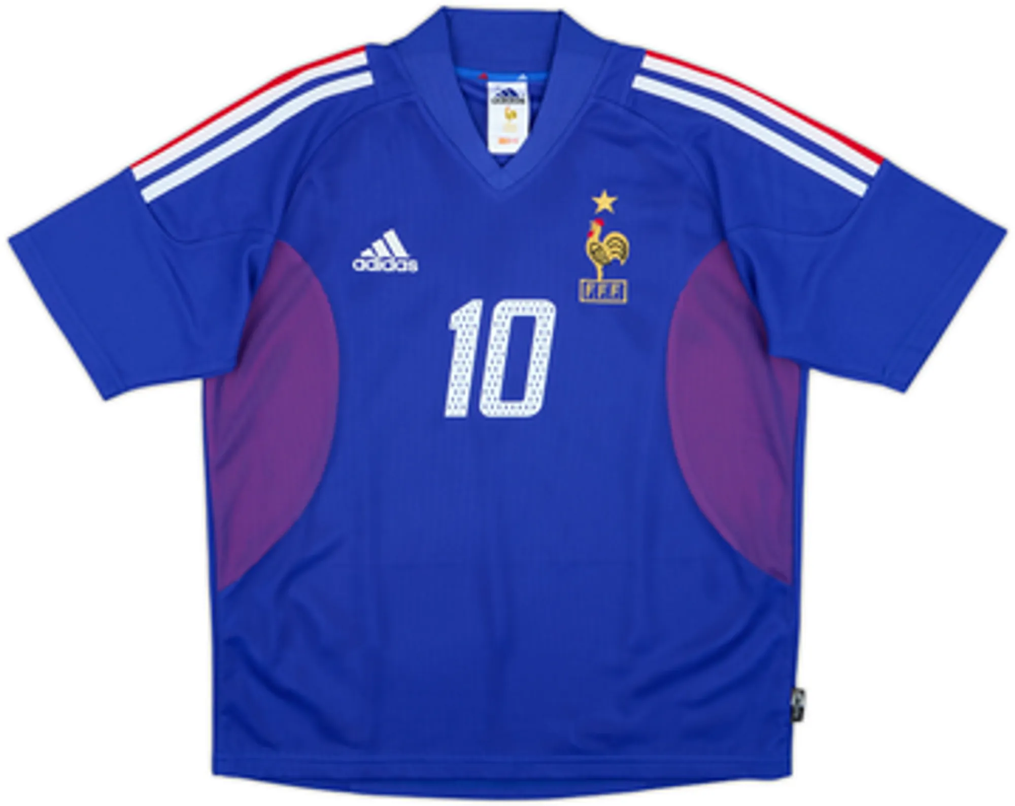 2002-04 France Home Shirt Zidane #10 - 10/10 - (XL.Boys)