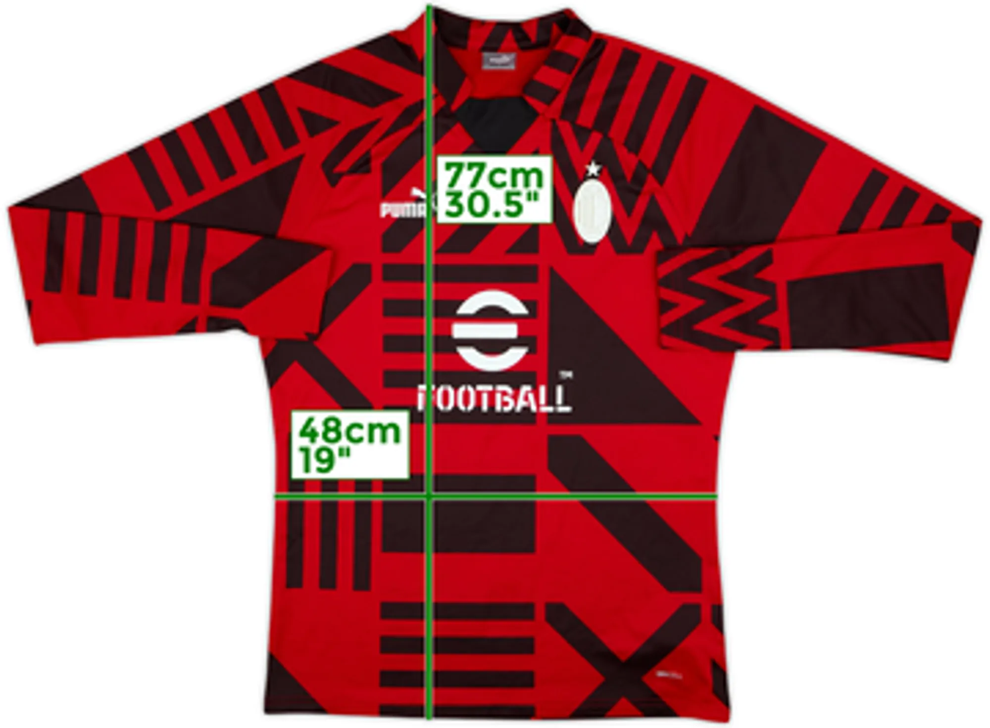 2022-23 AC Milan Puma Drill Top - 8/10 - (M)