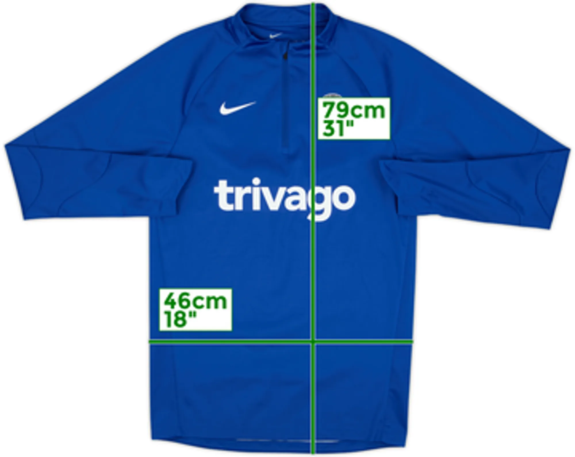 2022-23 Chelsea Nike 1/4 Zip Drill Top - 10/10 - (S)