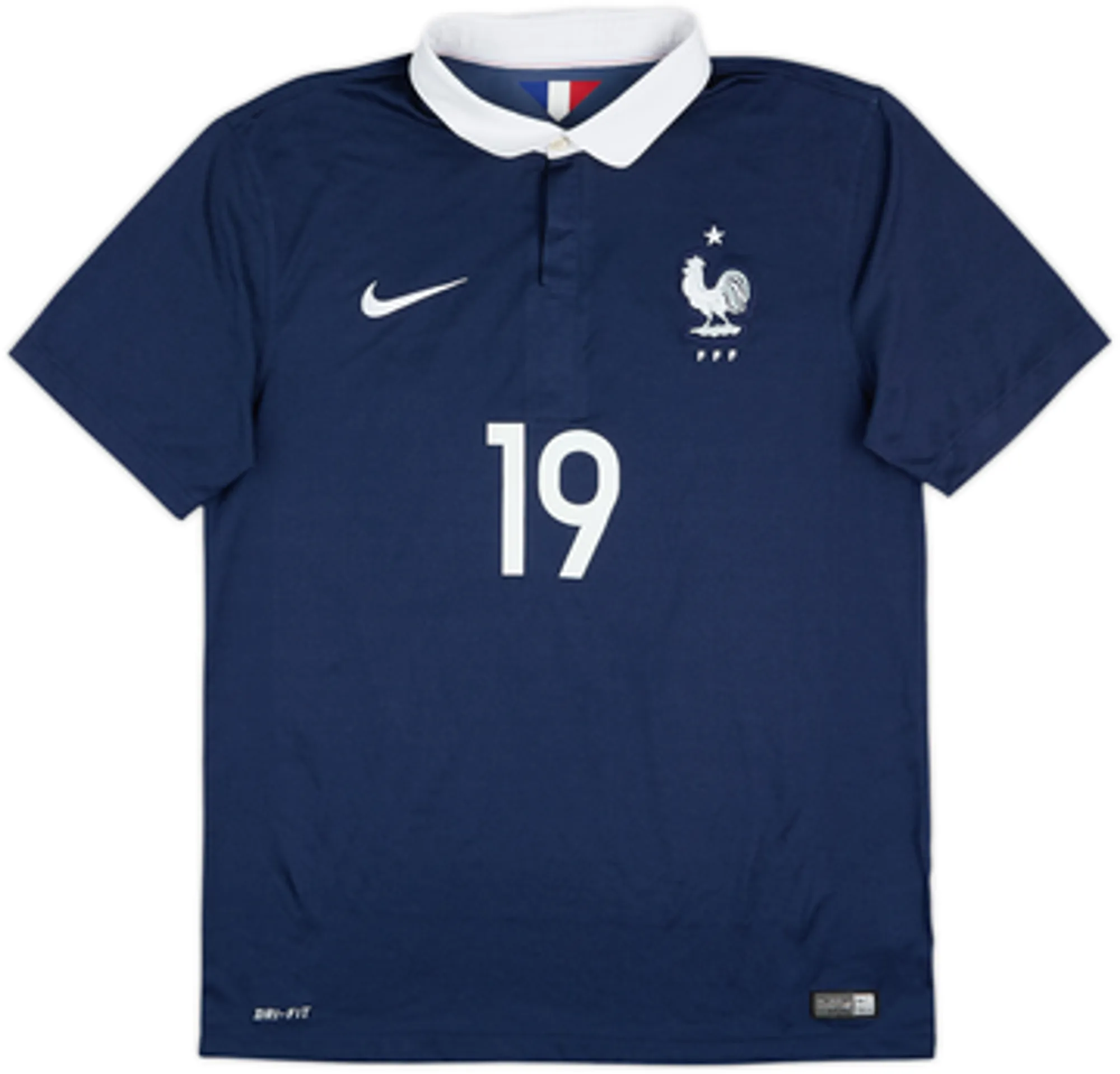 2014-15 France Home Shirt Pogba #19 - 9/10 - (M)