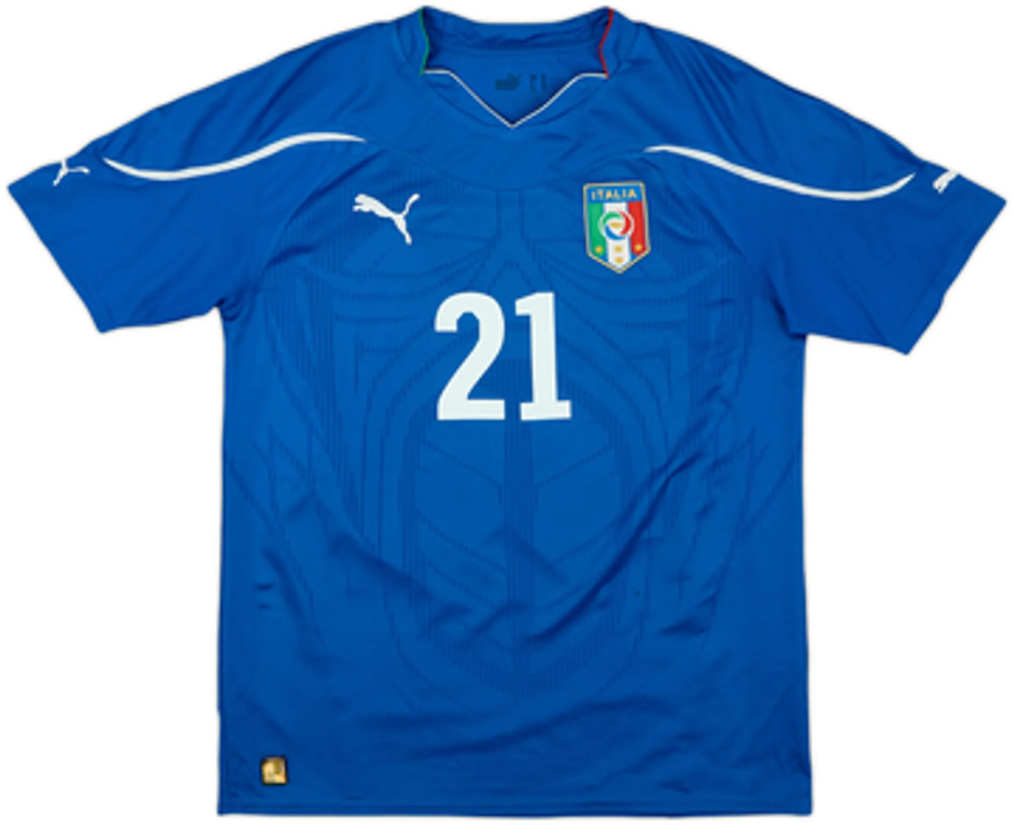 2010-12 Italy Home Shirt Pirlo #21 - 6/10 - (M)