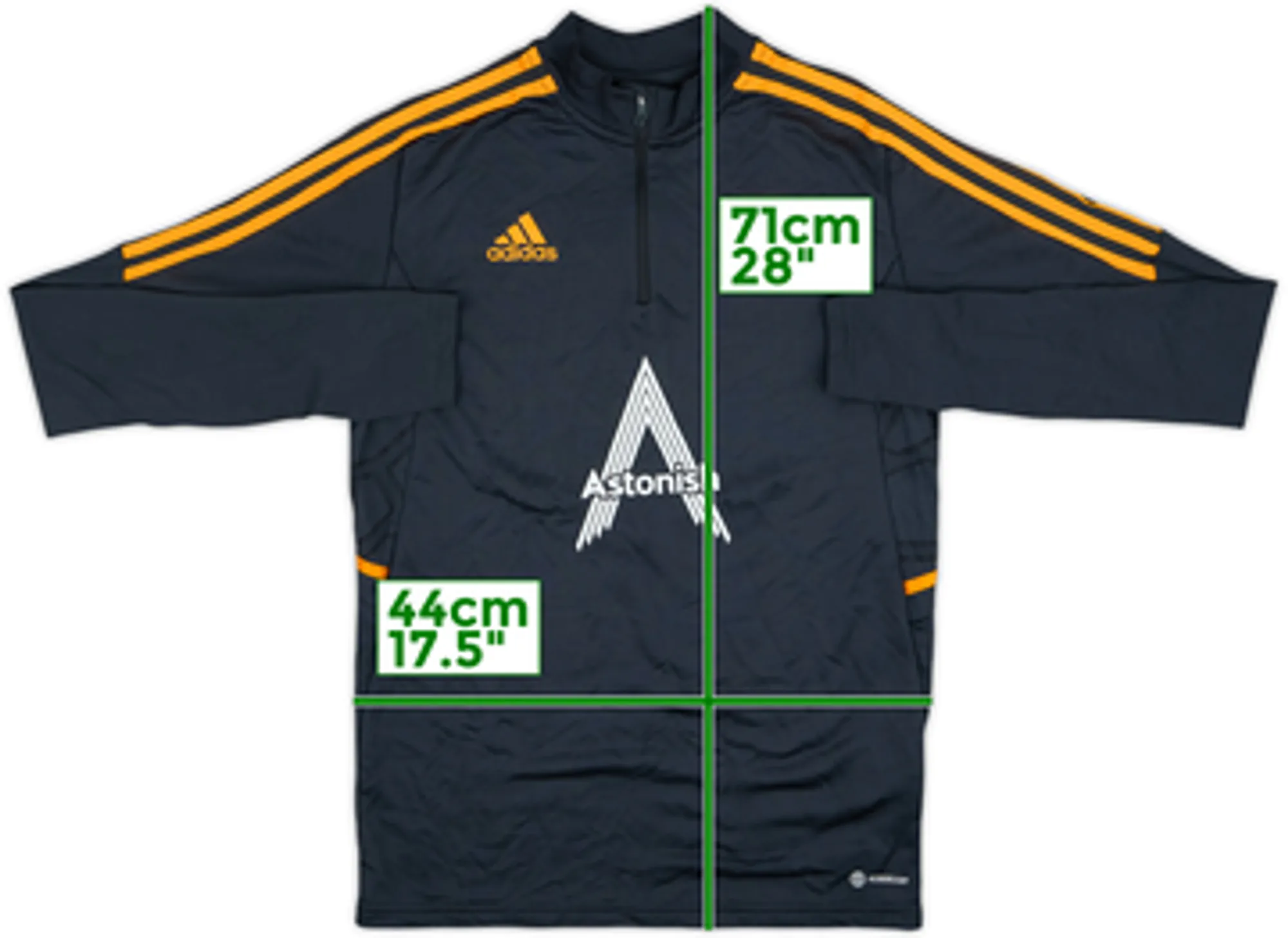 2022-23 Leeds United adidas 1/4 Zip Drill Top - 7/10 - (XS)