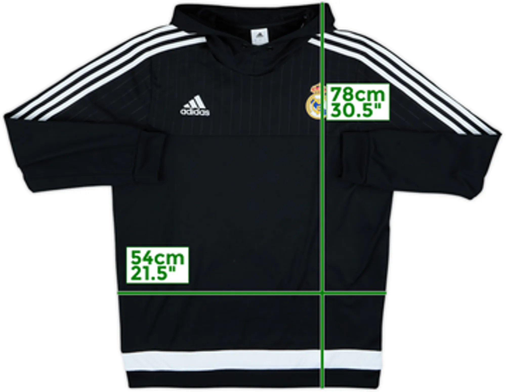 2016-17 Real Madrid adidas Hooded Top - 8/10 - (L)