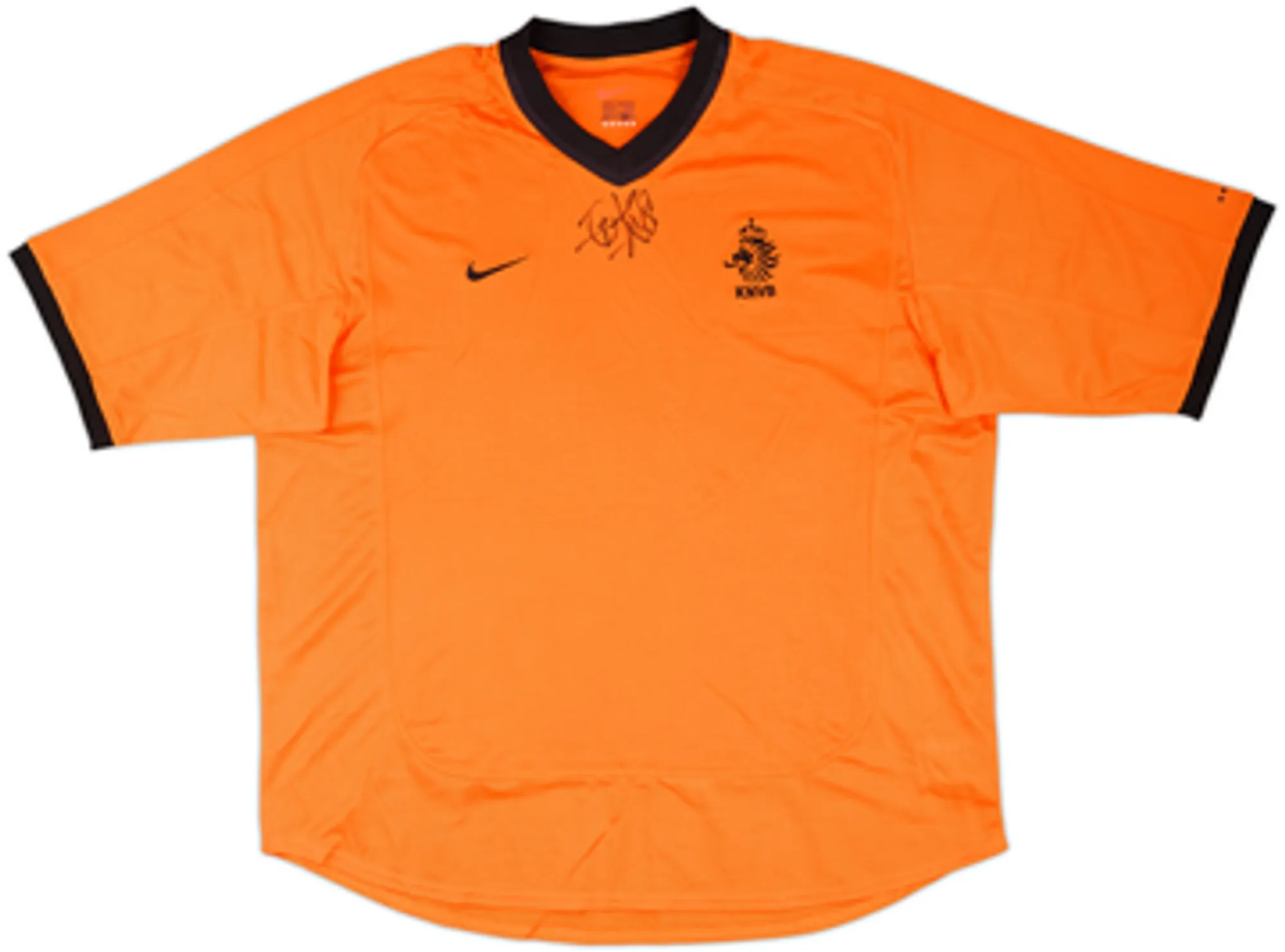 2000-02 Netherlands Signed Home Shirt (Davids)