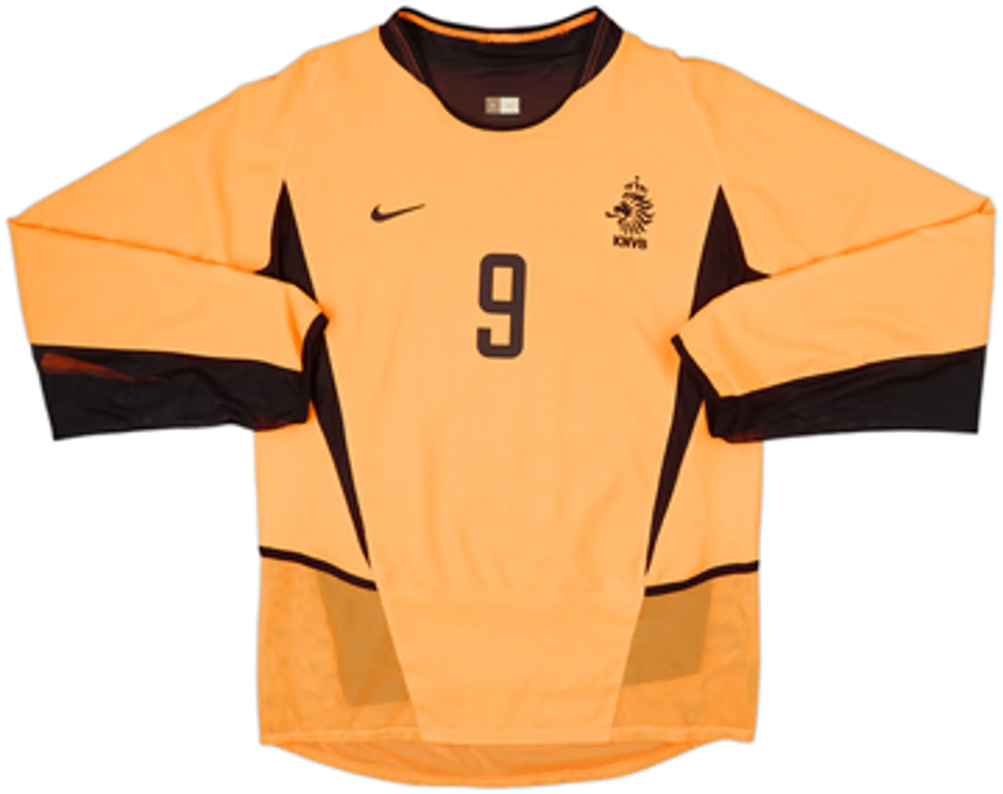 2002-04 Netherlands Player Issue Home L/S Shirt V.Nistelrooy #9 - 8/10 - (S)