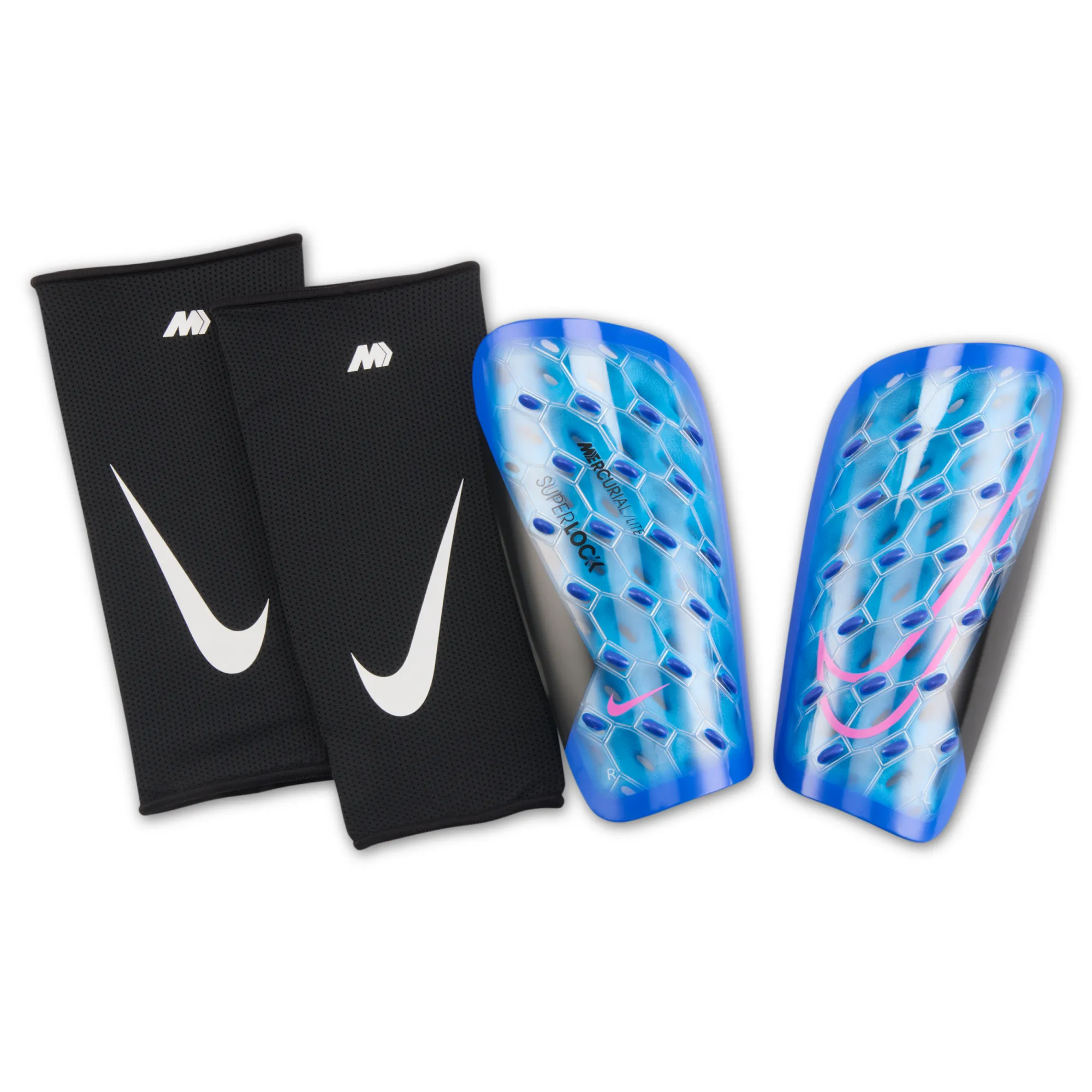 Nike Mercurial Lite SuperLock Football Shinguards - Blue