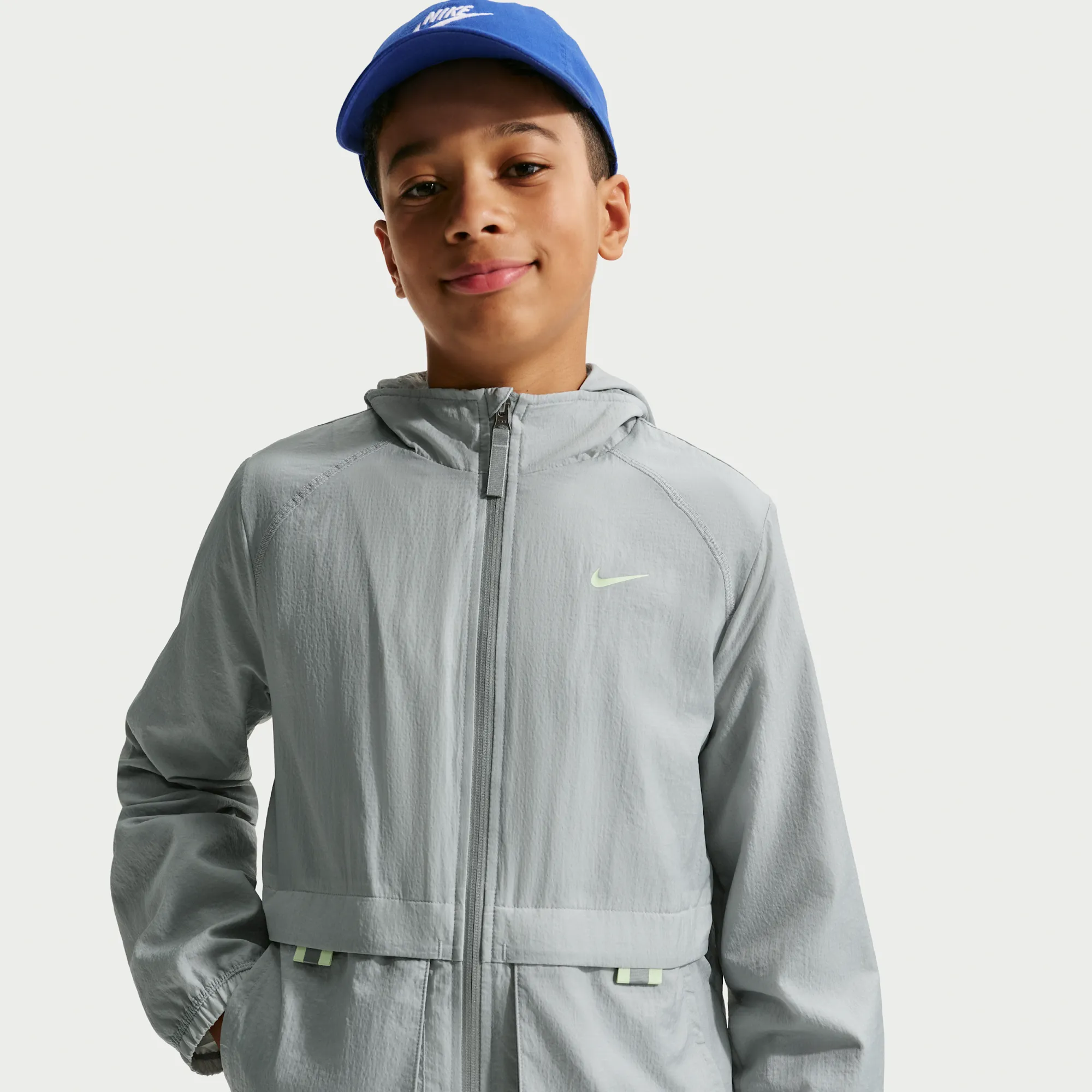 Nike City Utility Older Kids' Full-Zip Woven Jacket - Grey