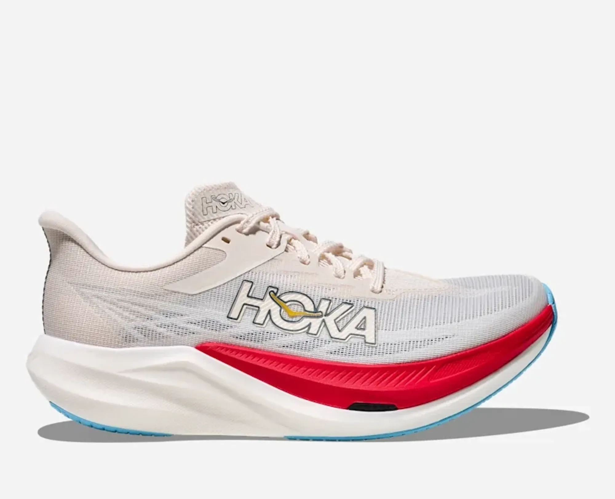 Hoka Rocket X 3 Race Shoes In Alabaster/Frost
