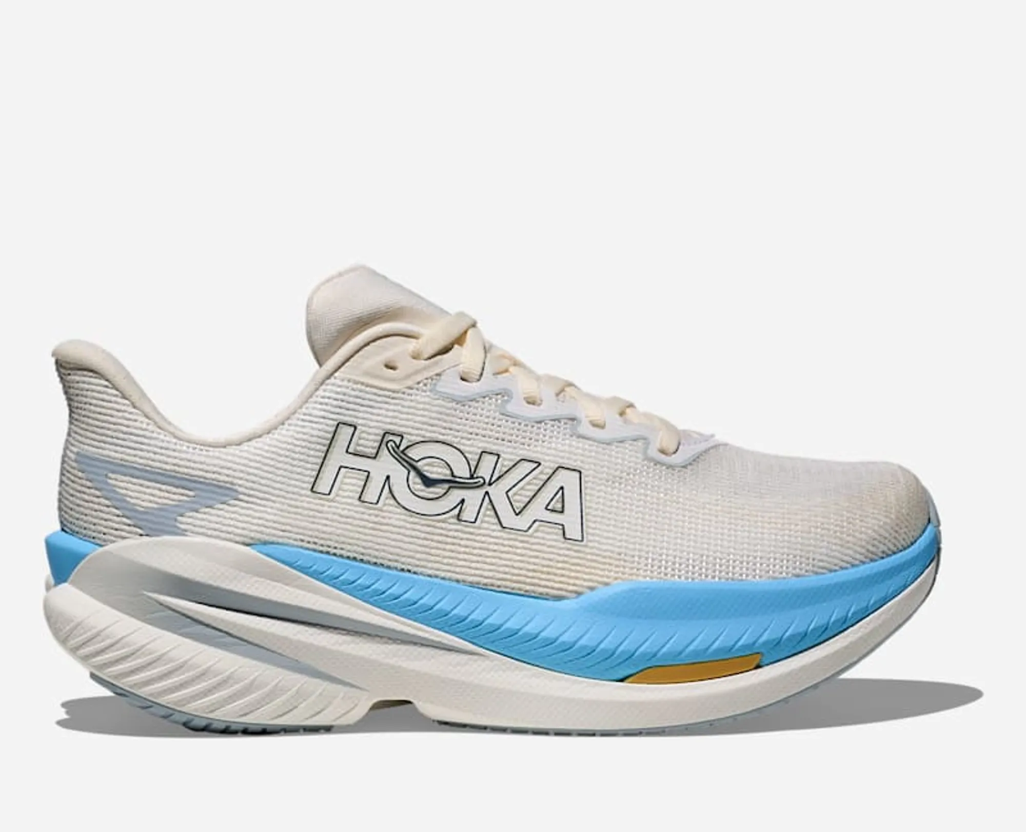 Hoka Women's Mach X 3 Road Running Shoes In White/Alabaster