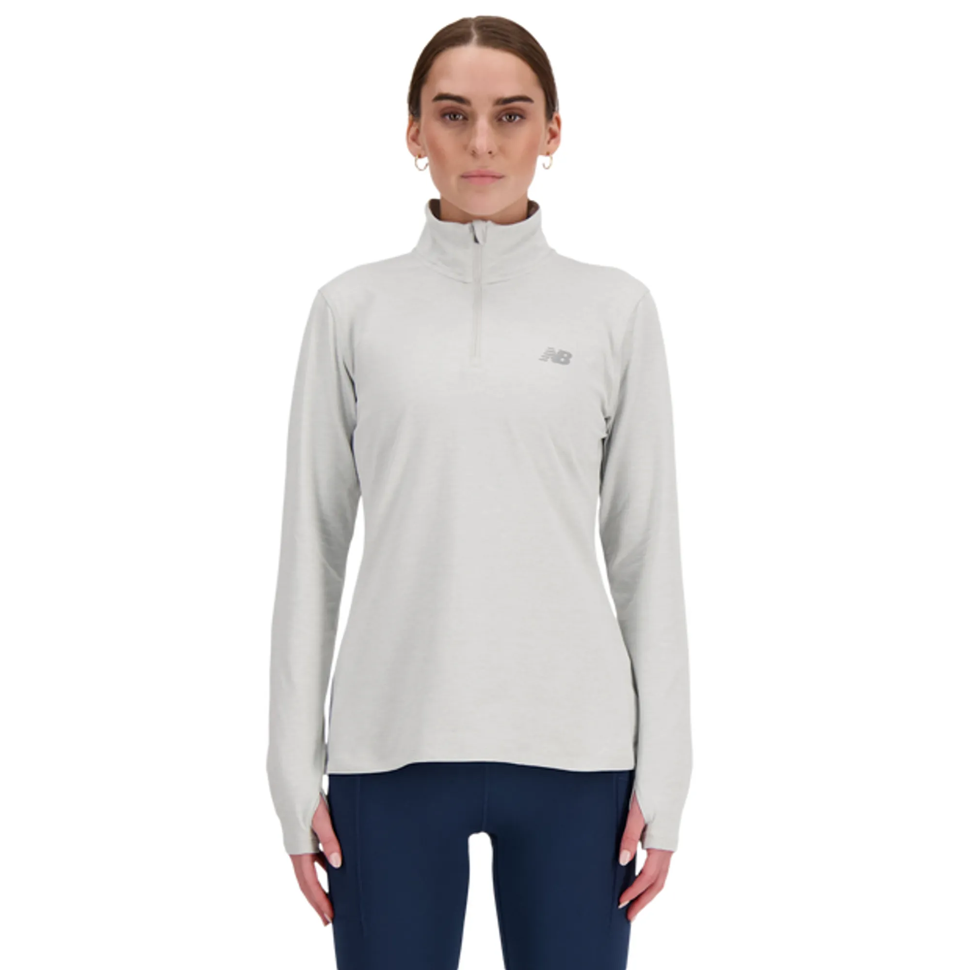 New Balance Sport Essentials Quarter Zip Women Track Tops - Grey