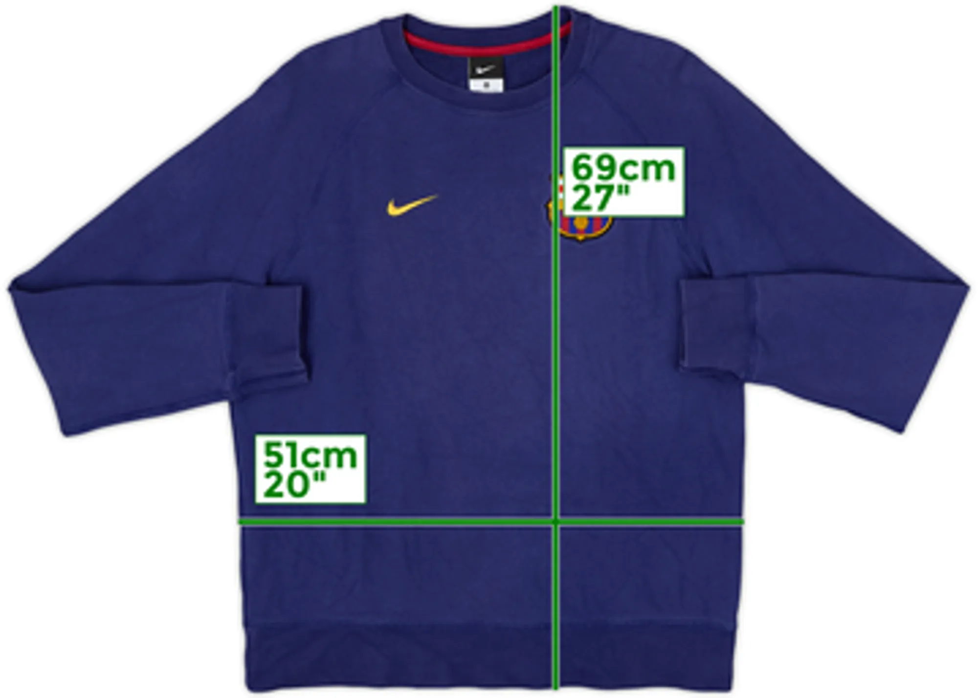 2014-15 Barcelona Nike Sweat Top - 9/10 - (M)