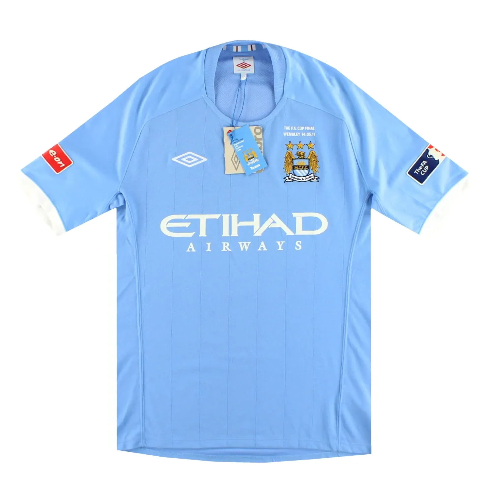 UMBRO ×(C)OVER FOOTBALL SHIRT M ブルー UMBRO ALL OVER PRINT JOHNNY 