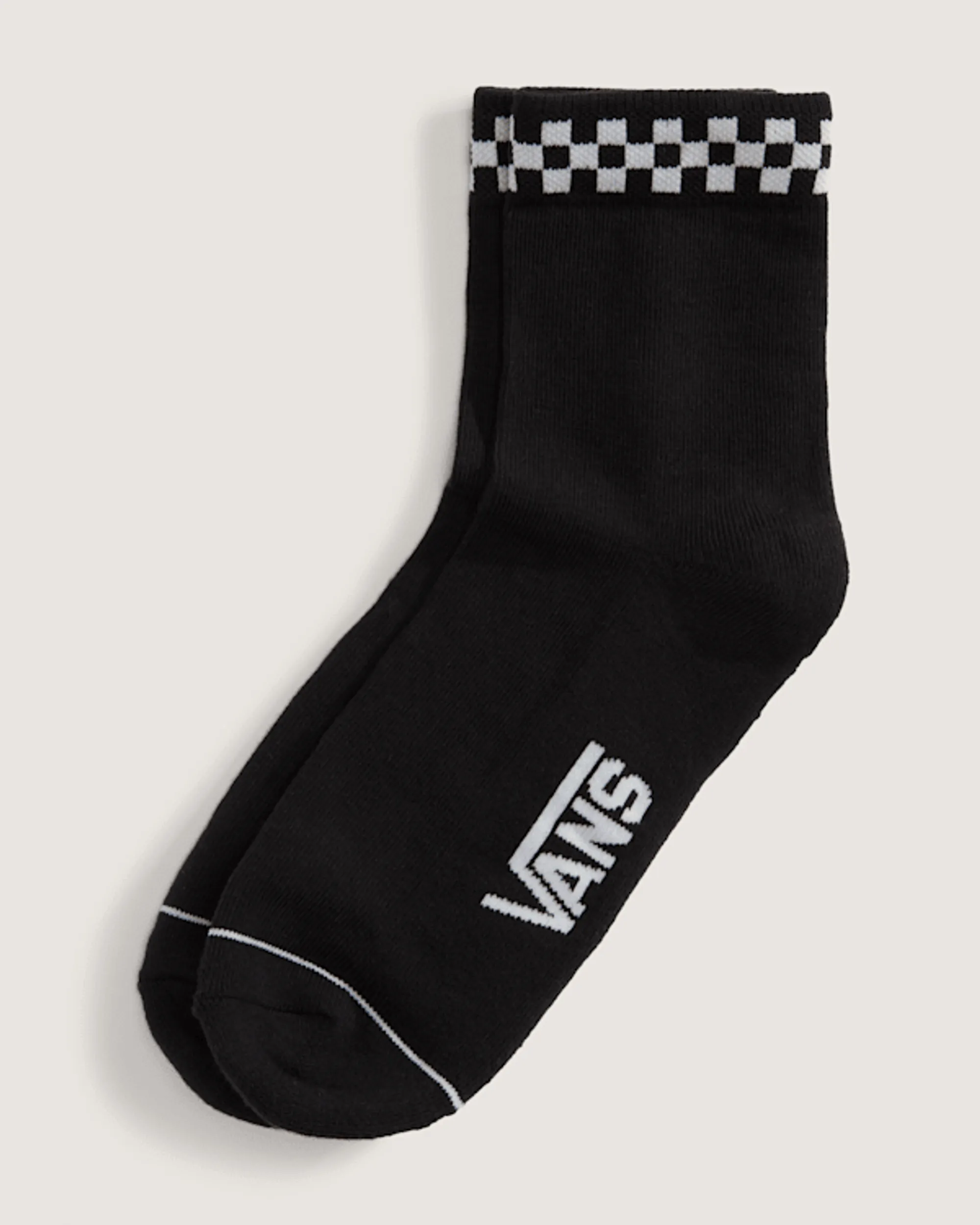 Vans - Peek-A-Check Half Crew Checkerboard Socks (1 Pair), Man, Black