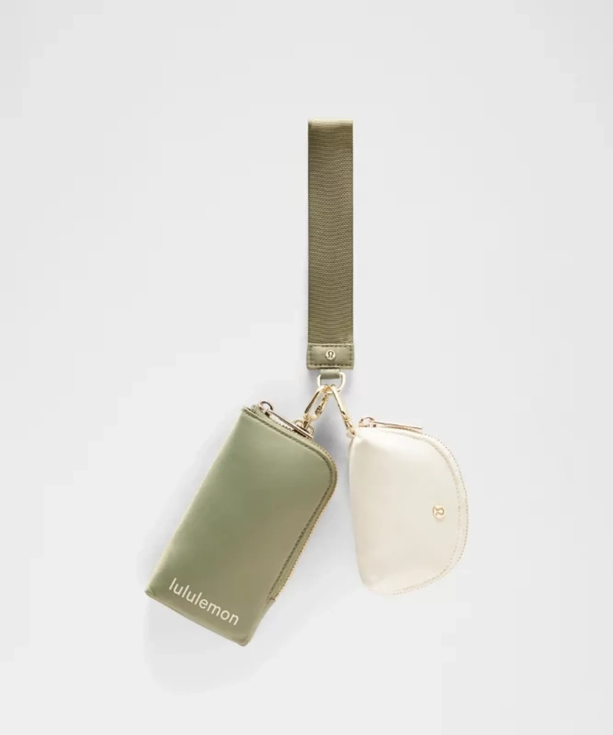 lululemon – Dual Pouch Wristlet Bag Wallet – Color Green