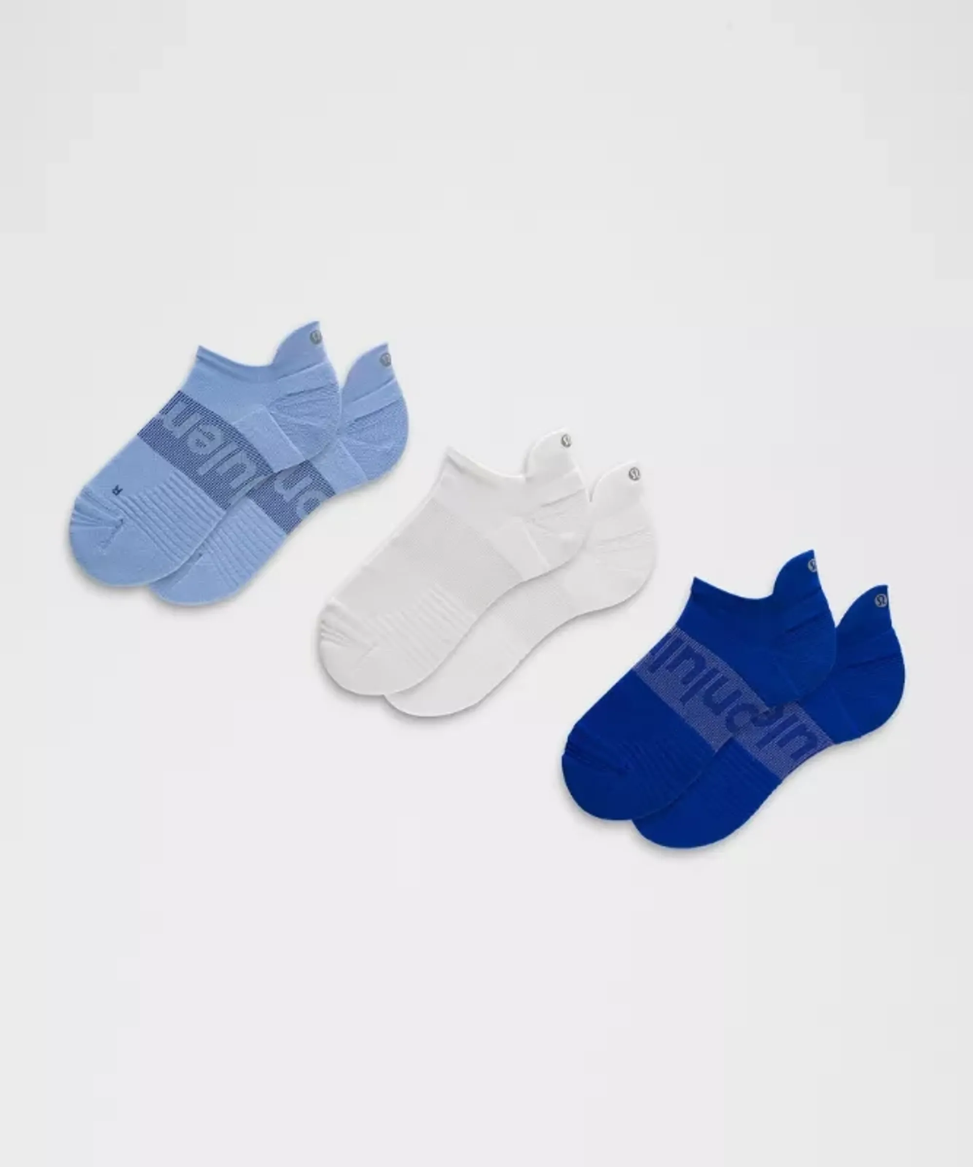 lululemon – Power Stride Tab Socks 3 Pack – Color Blue/White – Size Large