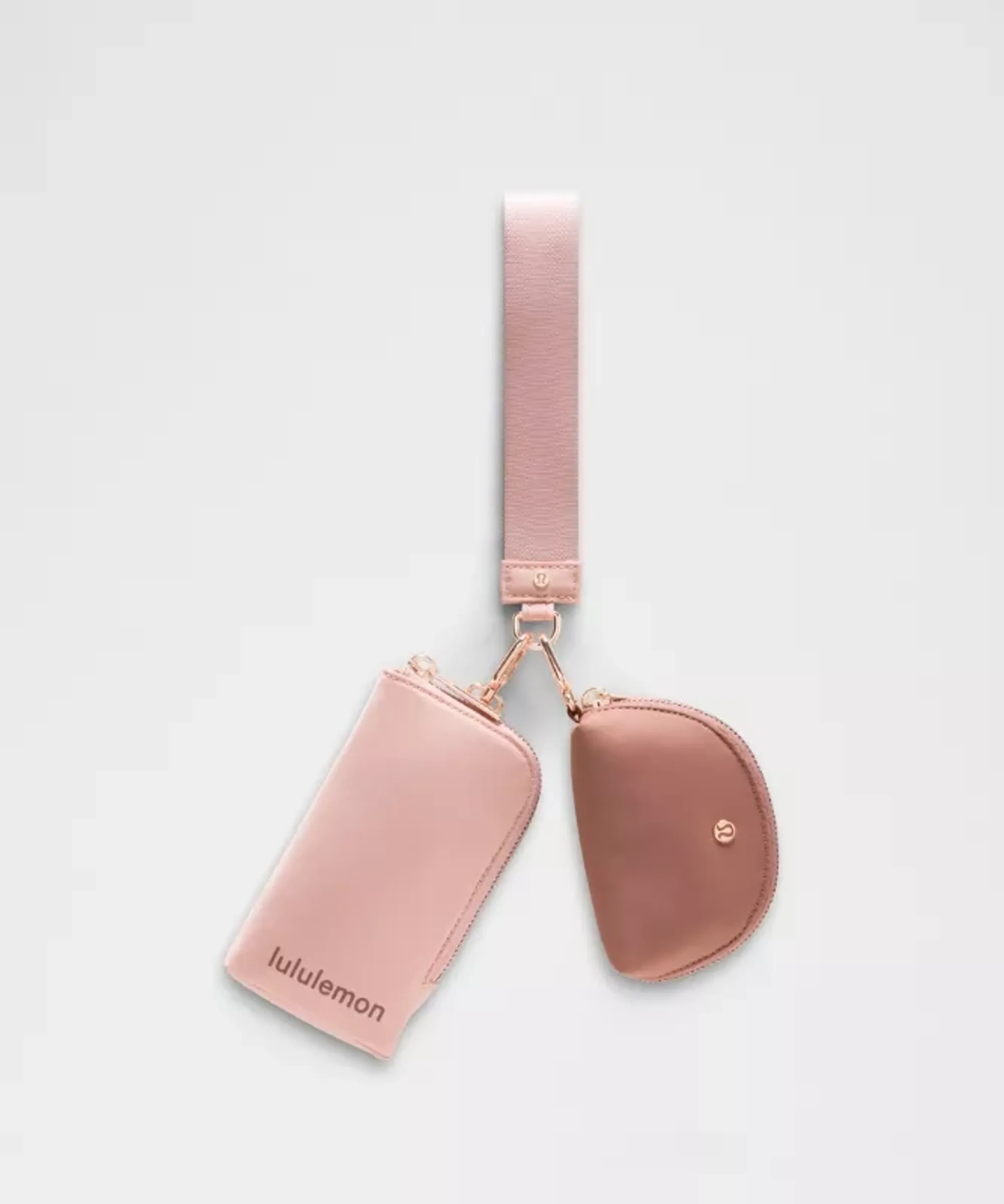 lululemon – Dual Pouch Wristlet Bag Wallet – Color Red/Pink